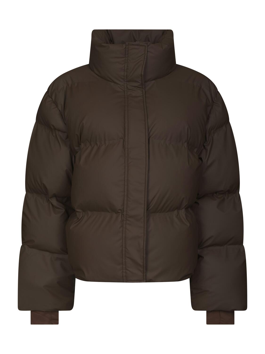 Rhea C Puffer dunjakke – Dark Brown
