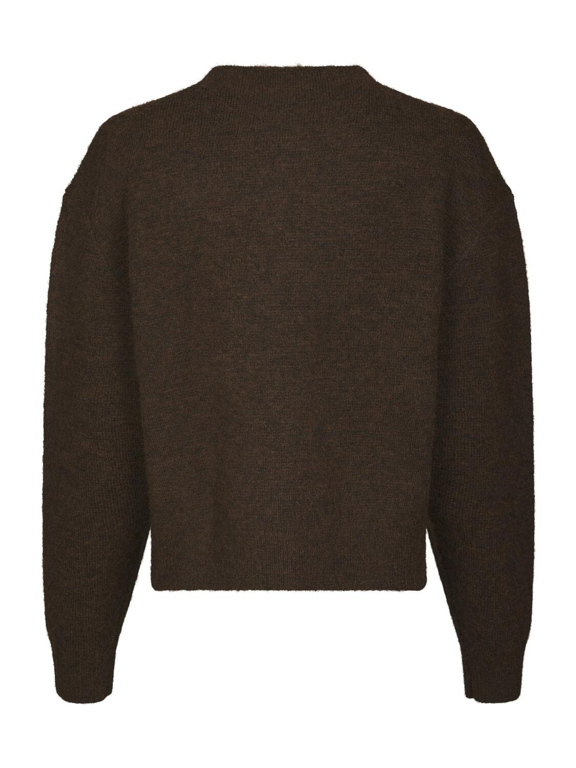 Dione Fluffy cardigan - Brown Melange
