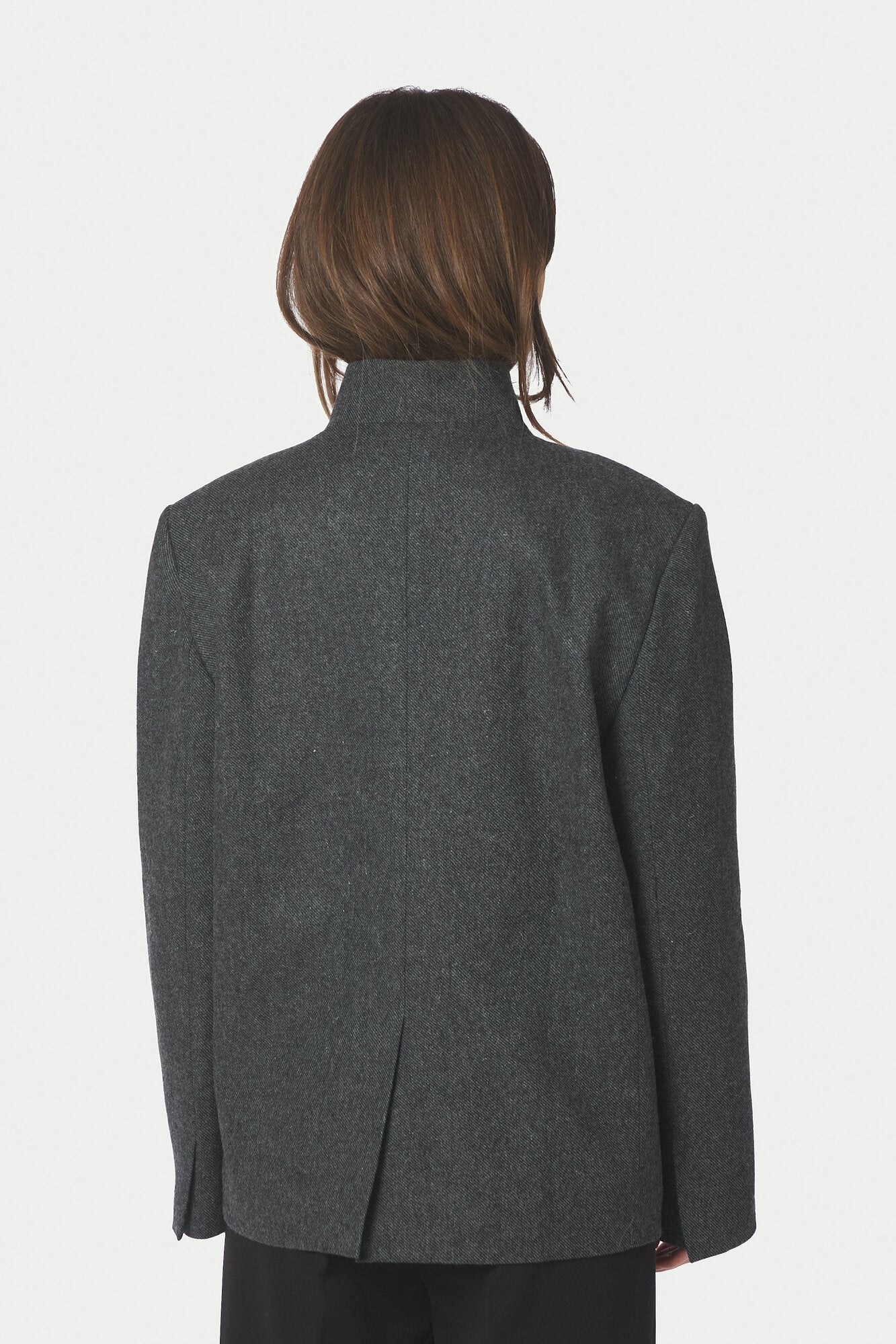 Nerine Structure Twill oversized blazer – Antracit