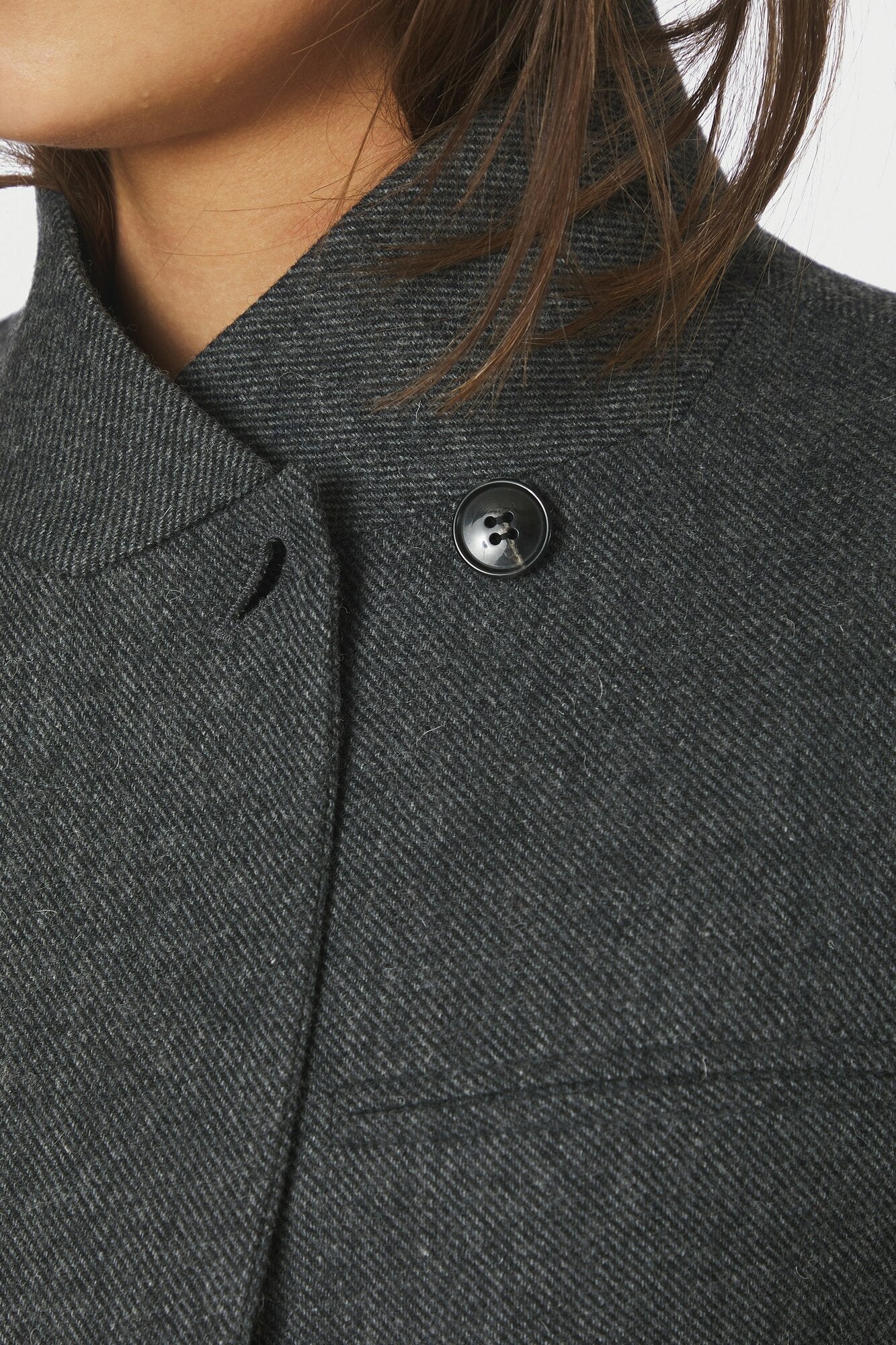 Nerine Structure Twill oversized blazer – Antracit