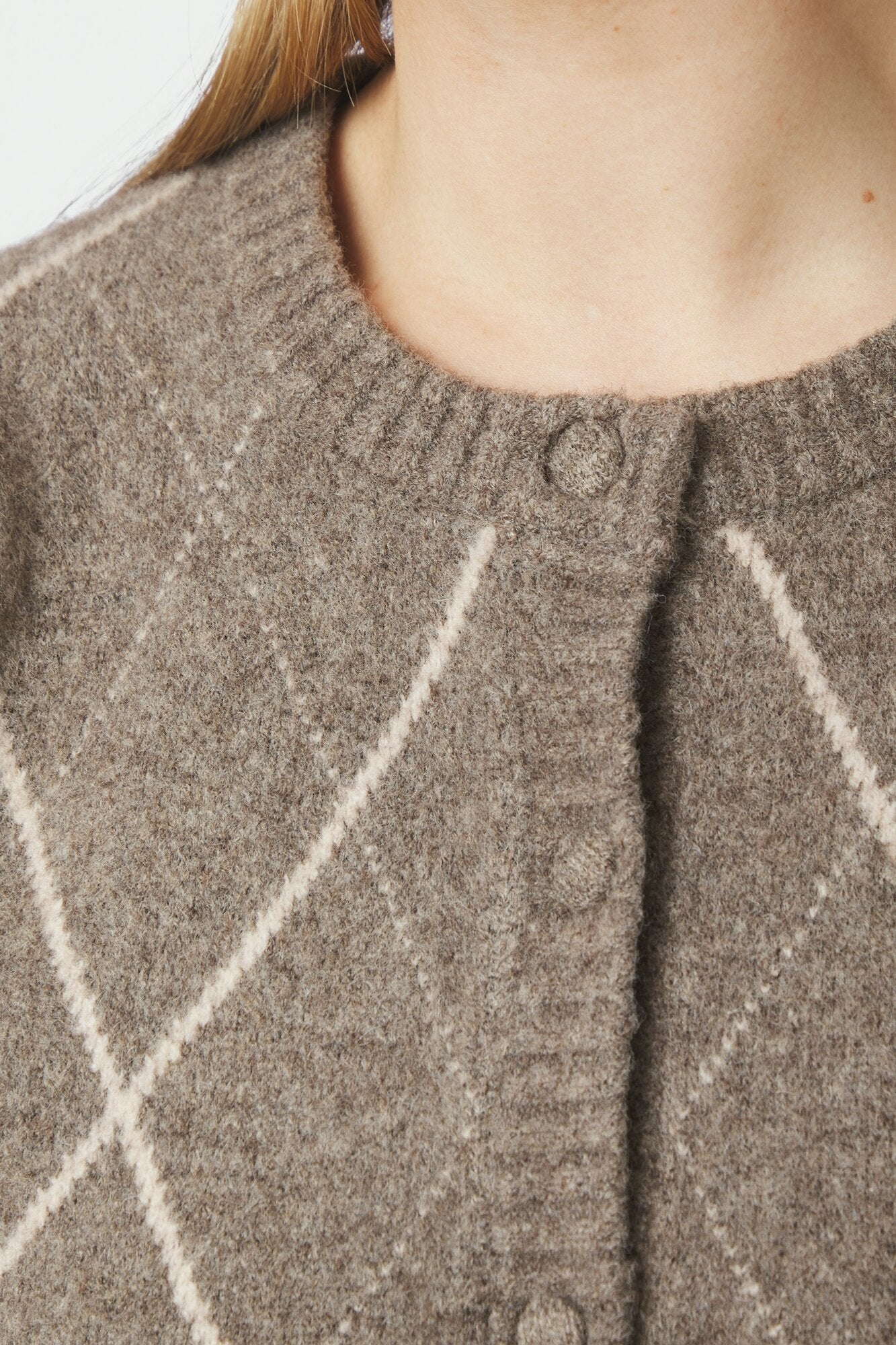 Koteas Check cardigan - Taupe