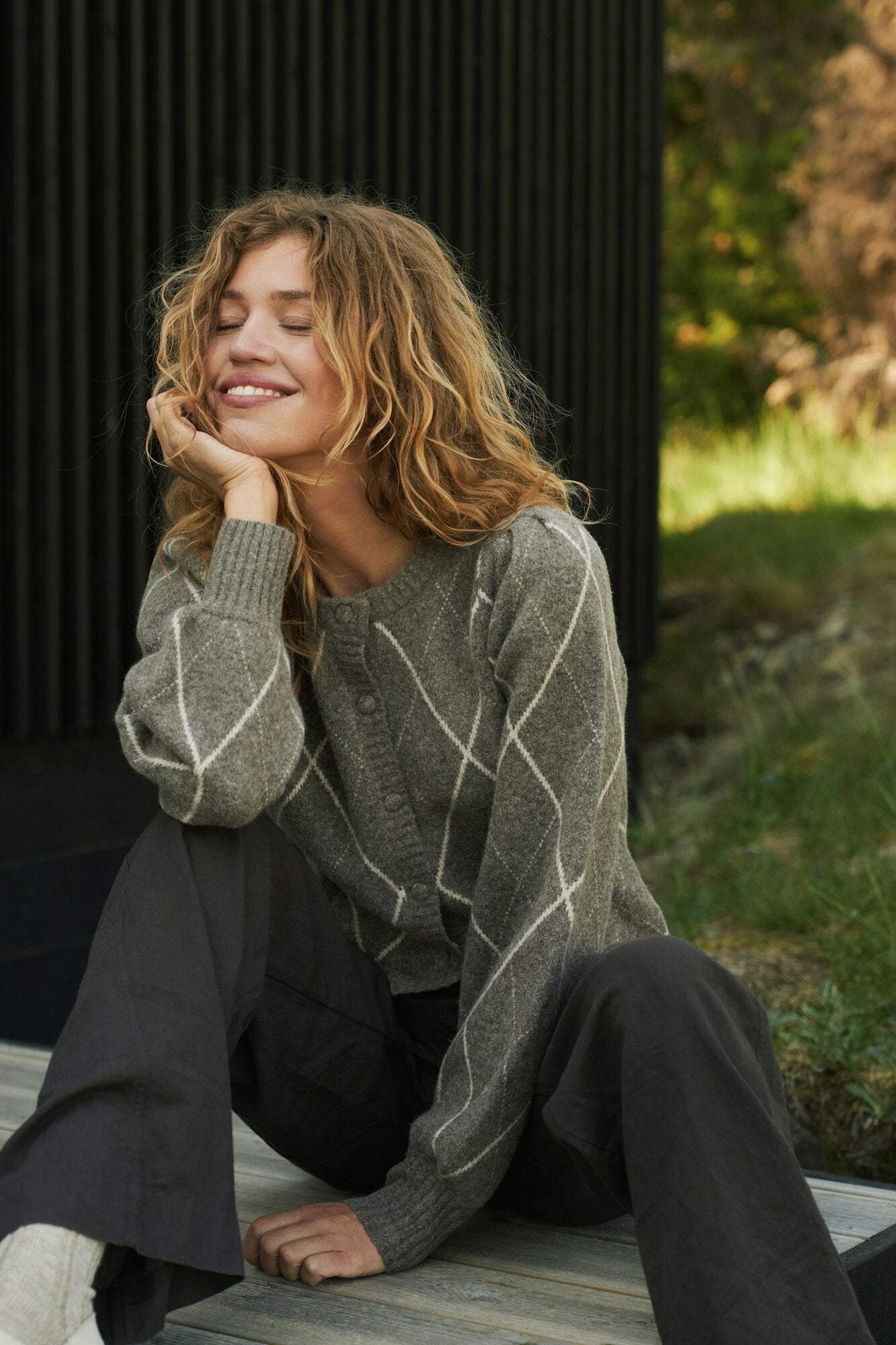 Koteas Check cardigan - Taupe