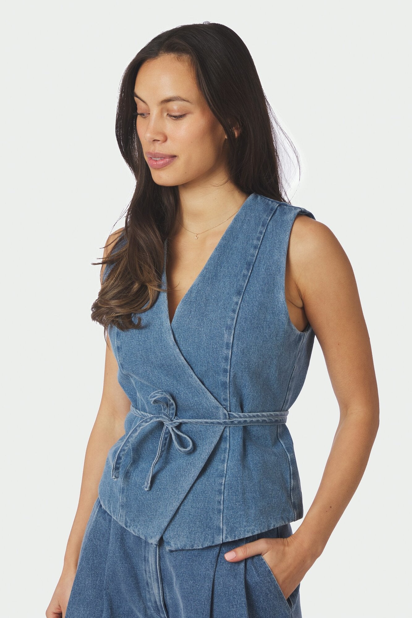 Samara Denim vest - blå