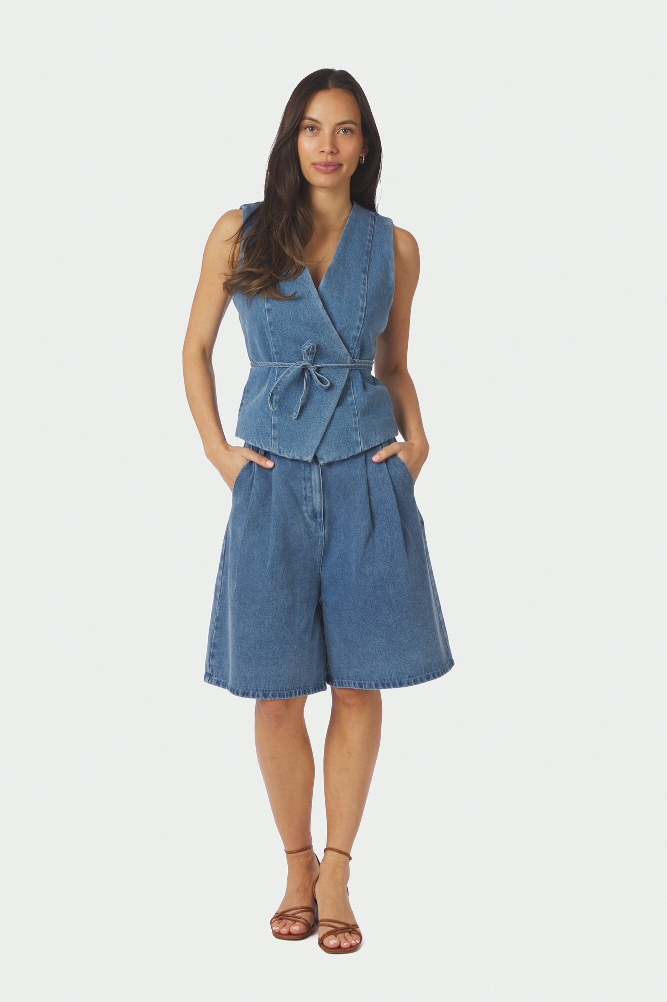 Samara Denim vest - blå