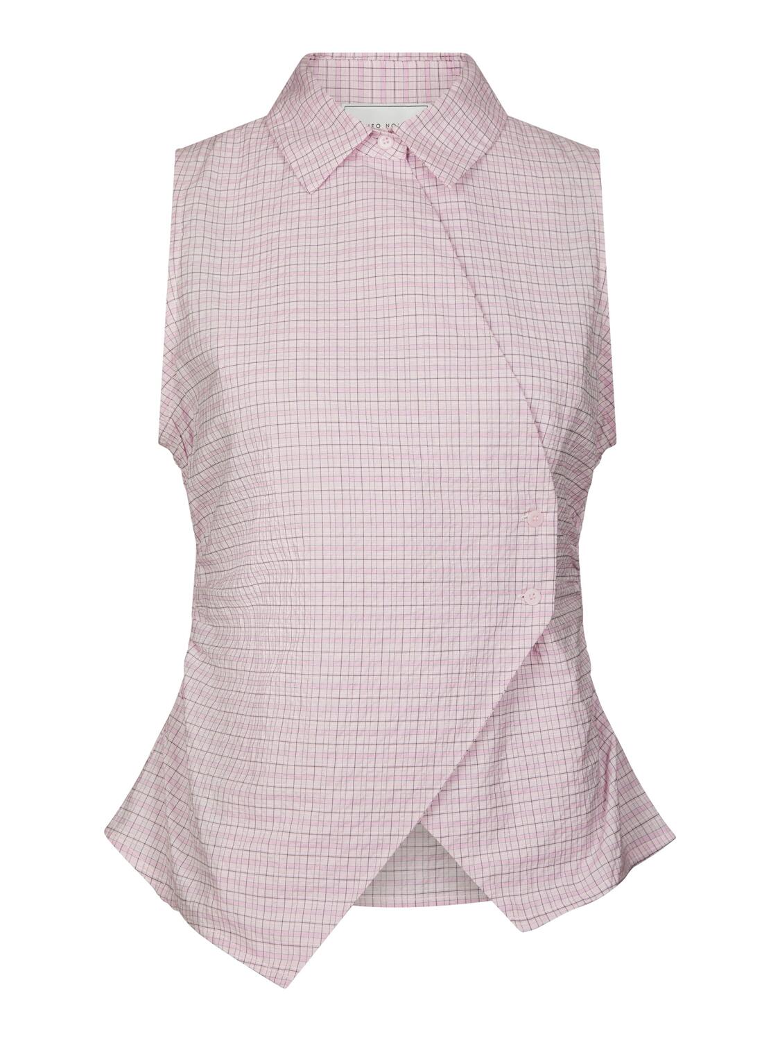Celest Check top - Light Pink