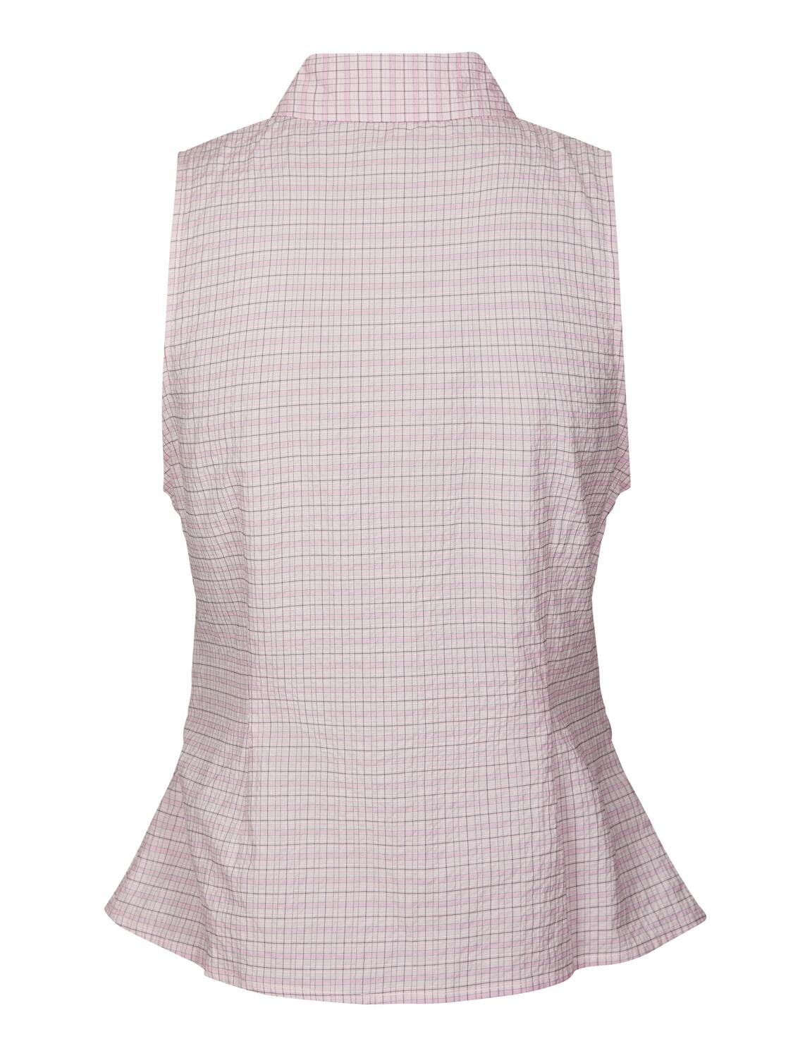 Celest Check top - Light Pink