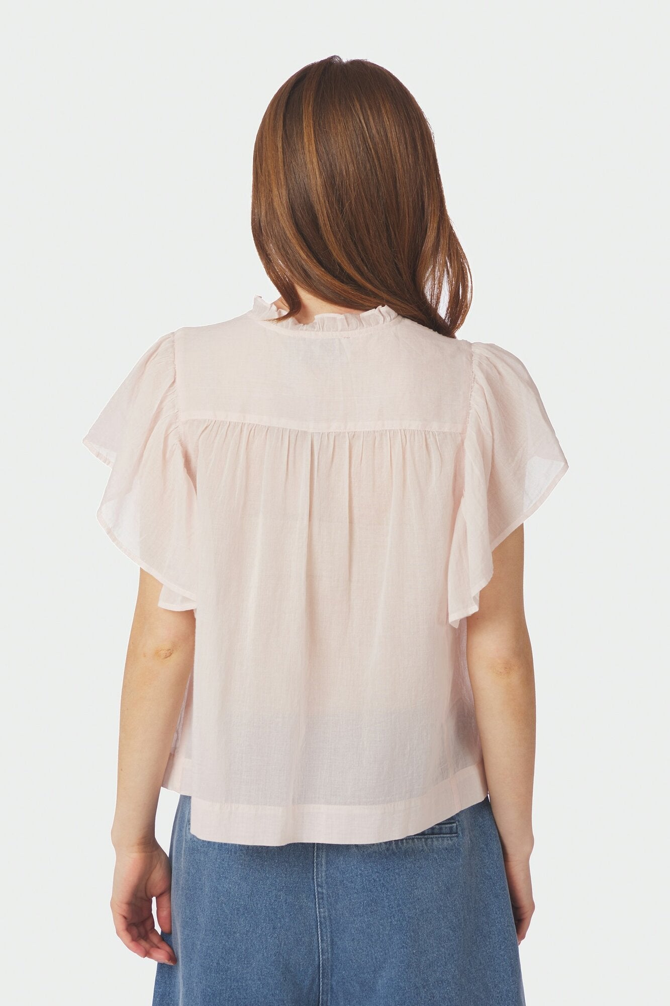 Vinsa S Voile top - lyserød