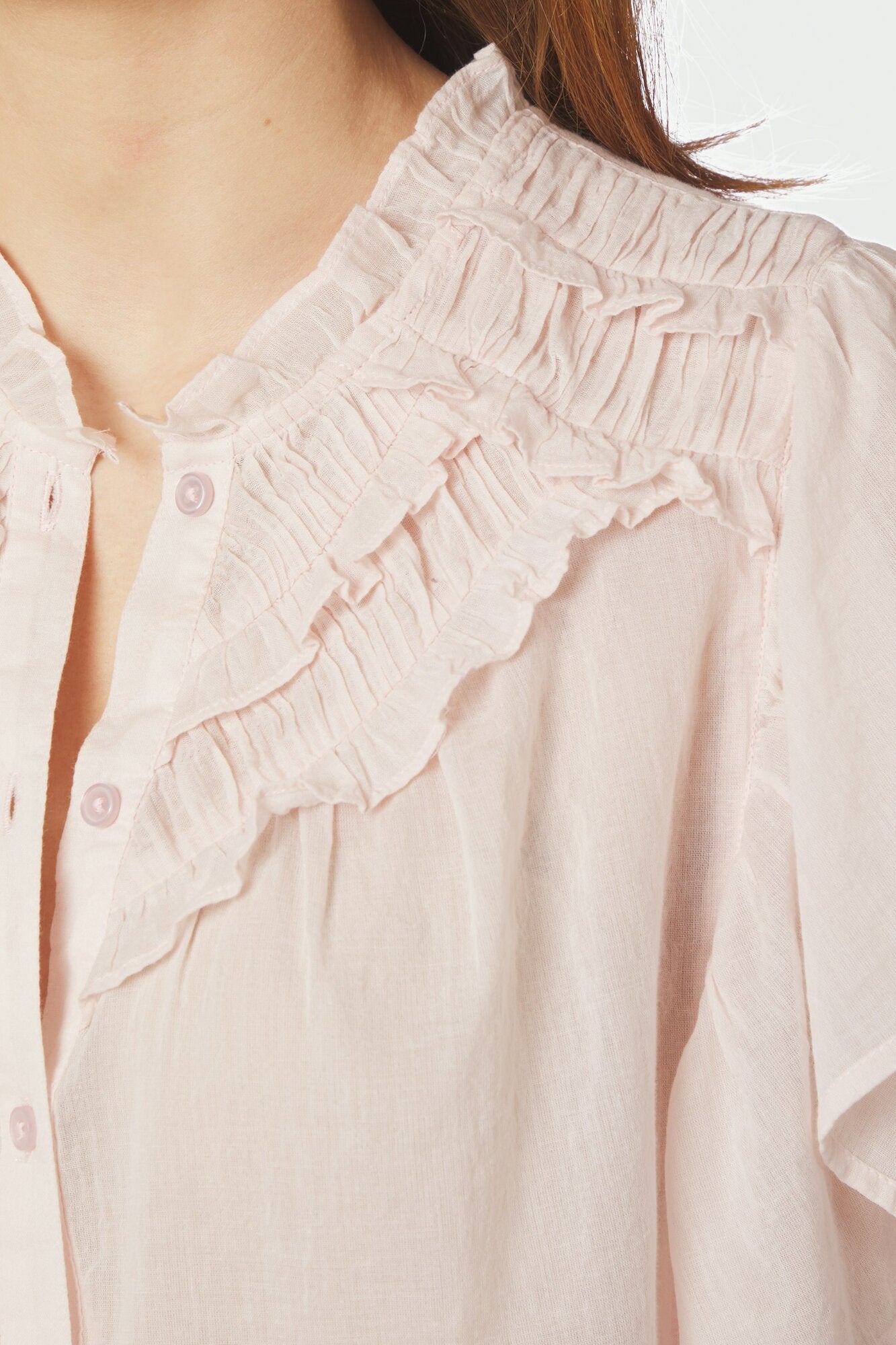 Vinsa S Voile top - lyserød
