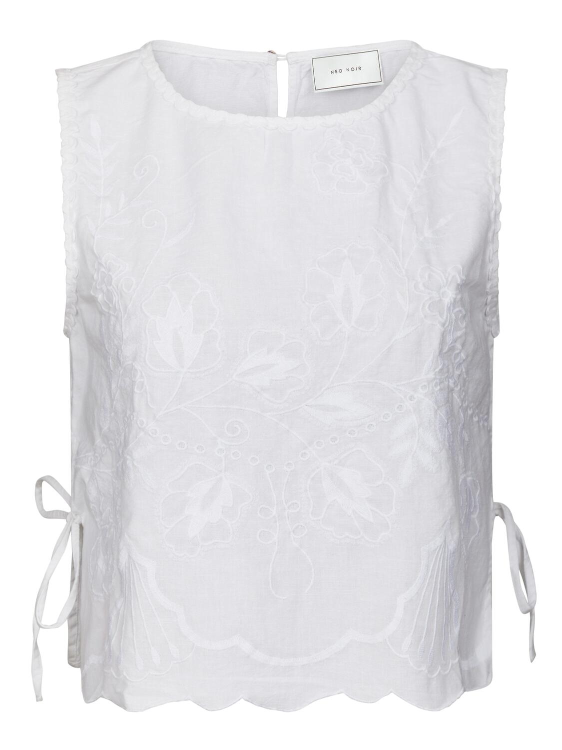 Kaelin Embroidery top - hvid