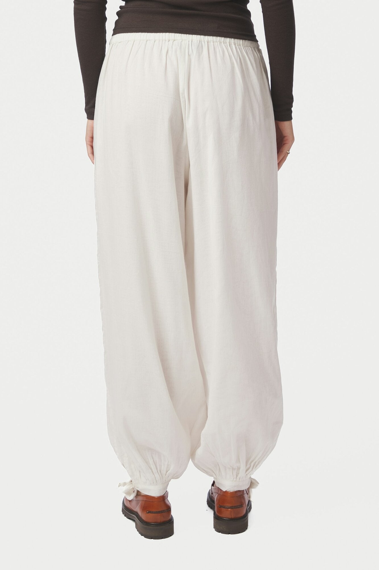 Elyse S Voile ballonbukser - hvid