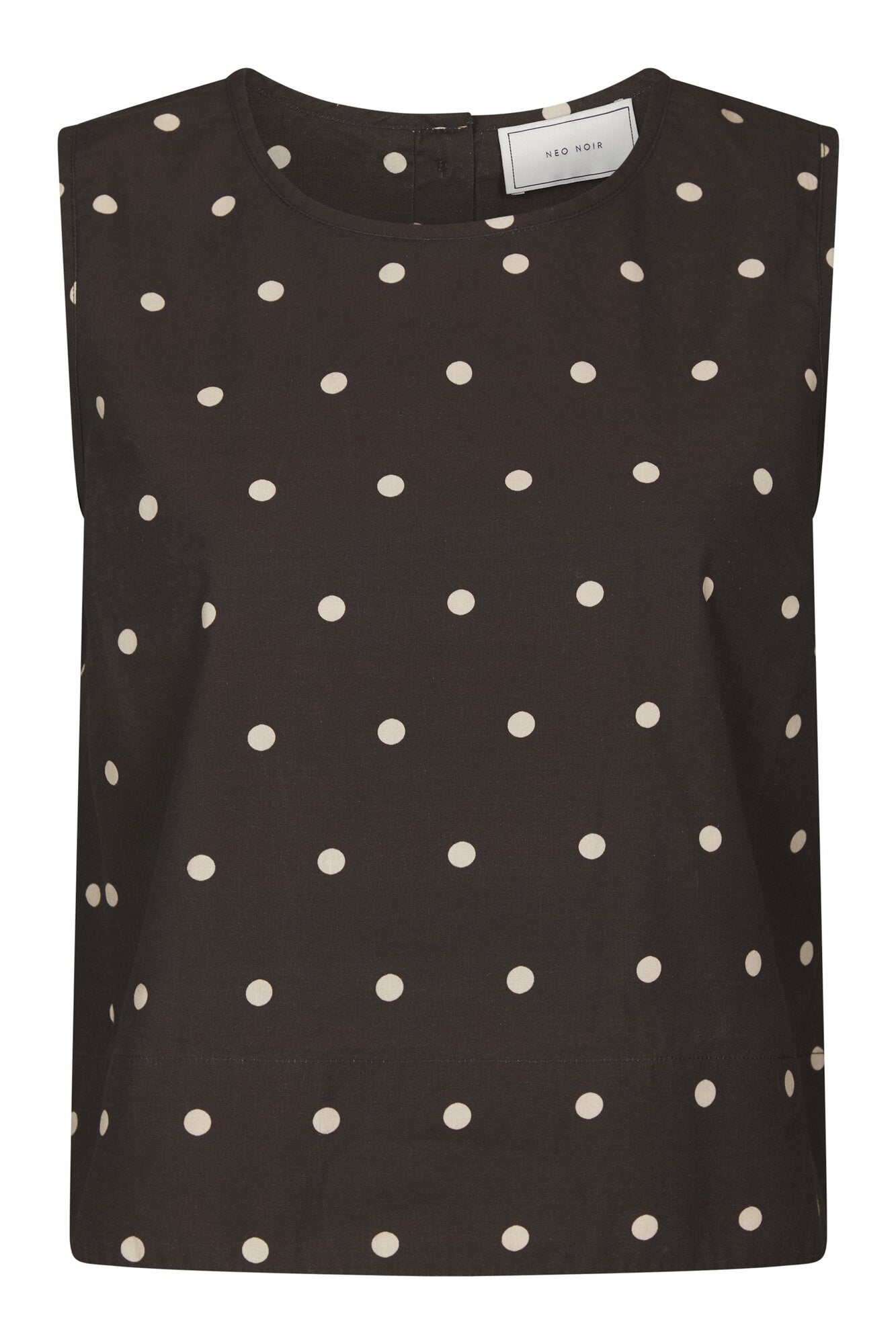 Polly Dot top - mørkebrun