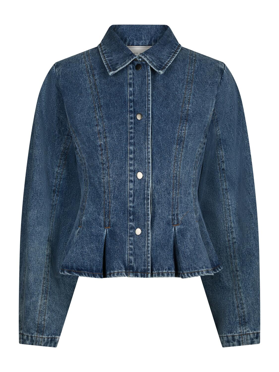 Rivora Peplum denimjakke – blå