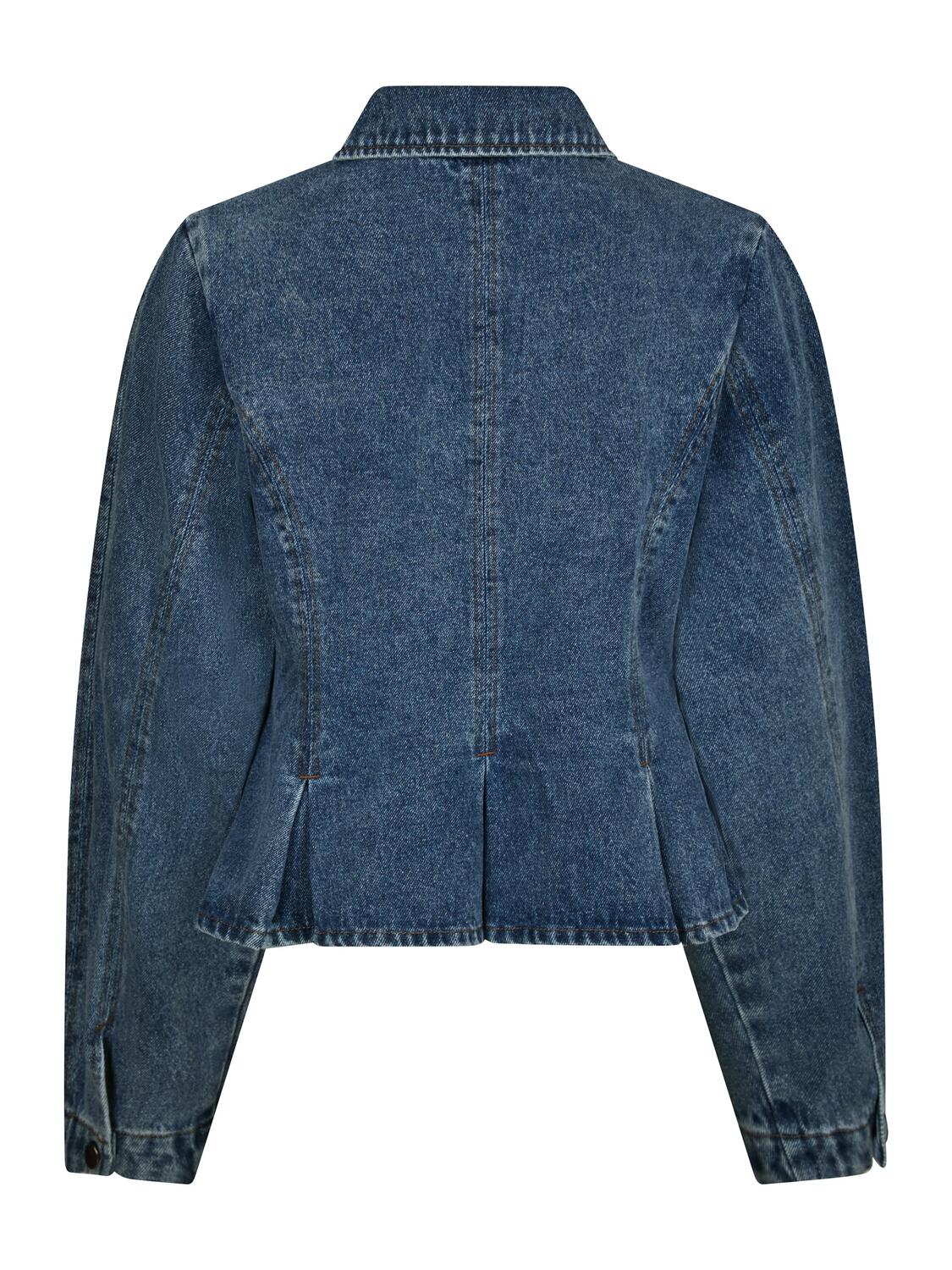 Rivora Peplum denimjakke – blå
