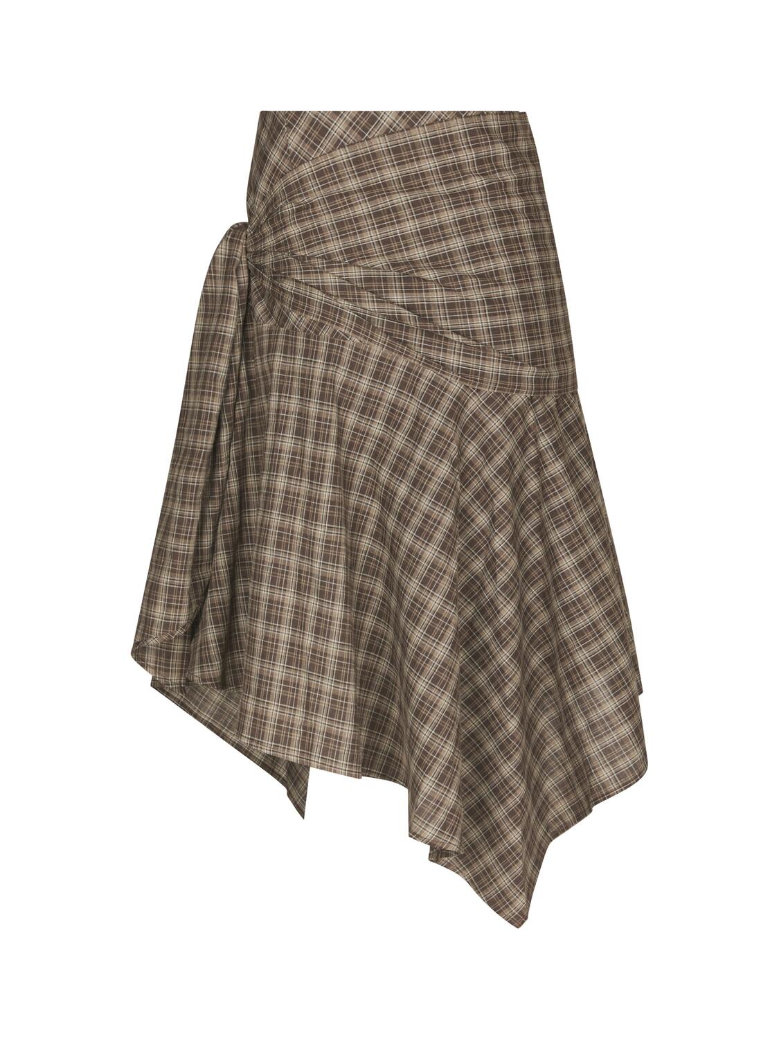 Sabella midi nederdel – Brown Check