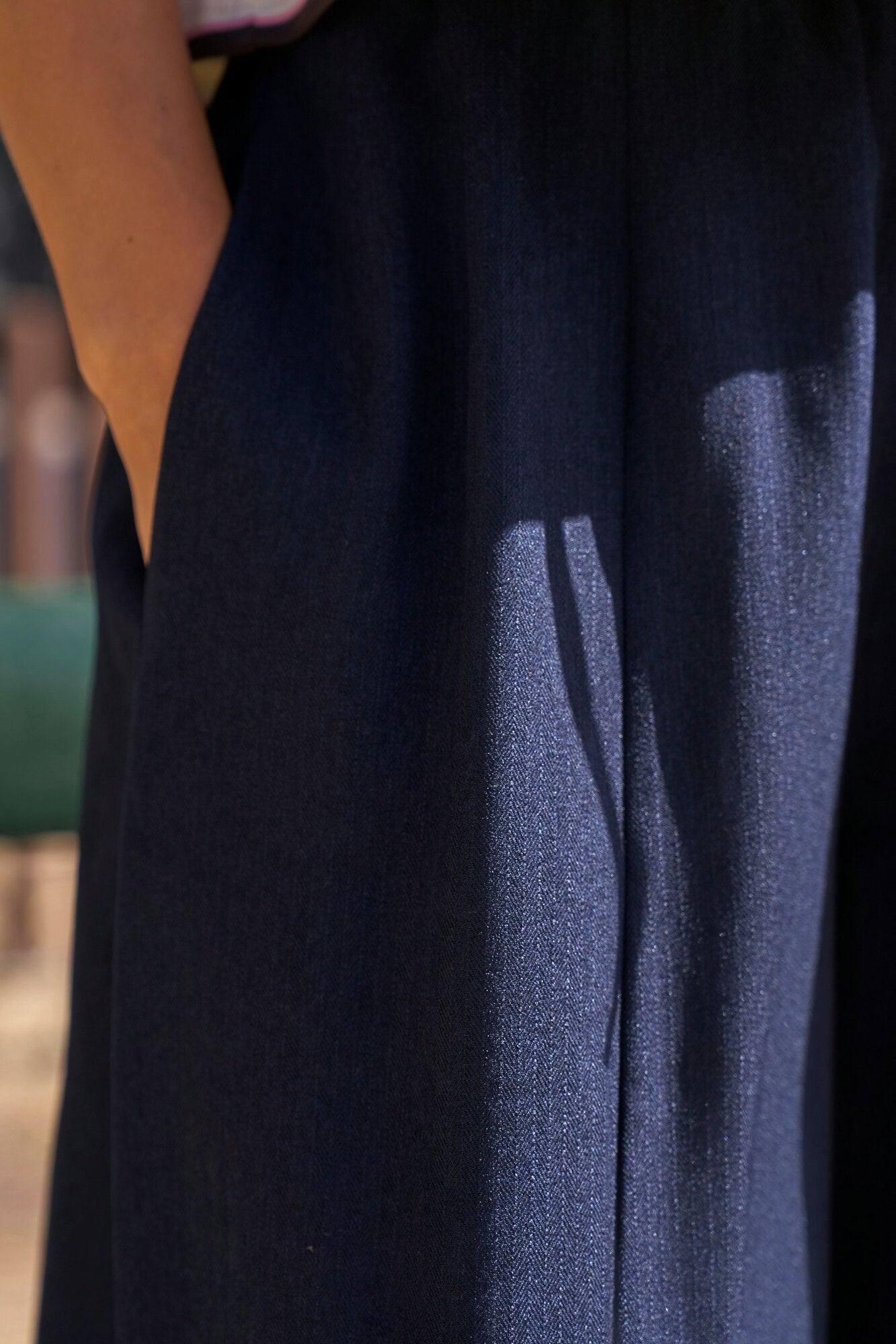 Eveline Pinstripe bukser - Navy
