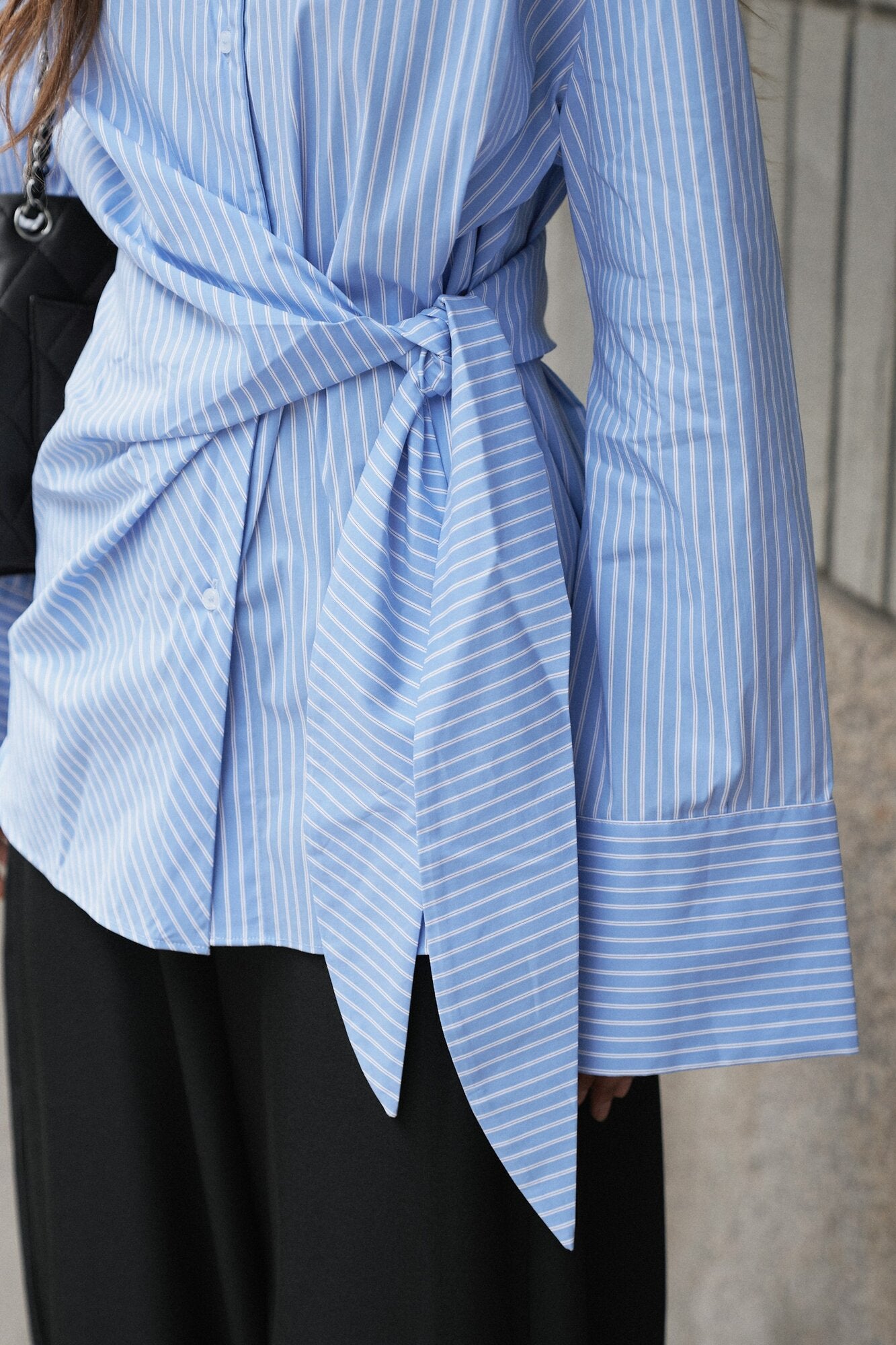Helisa Stripe skjorte - lyseblå