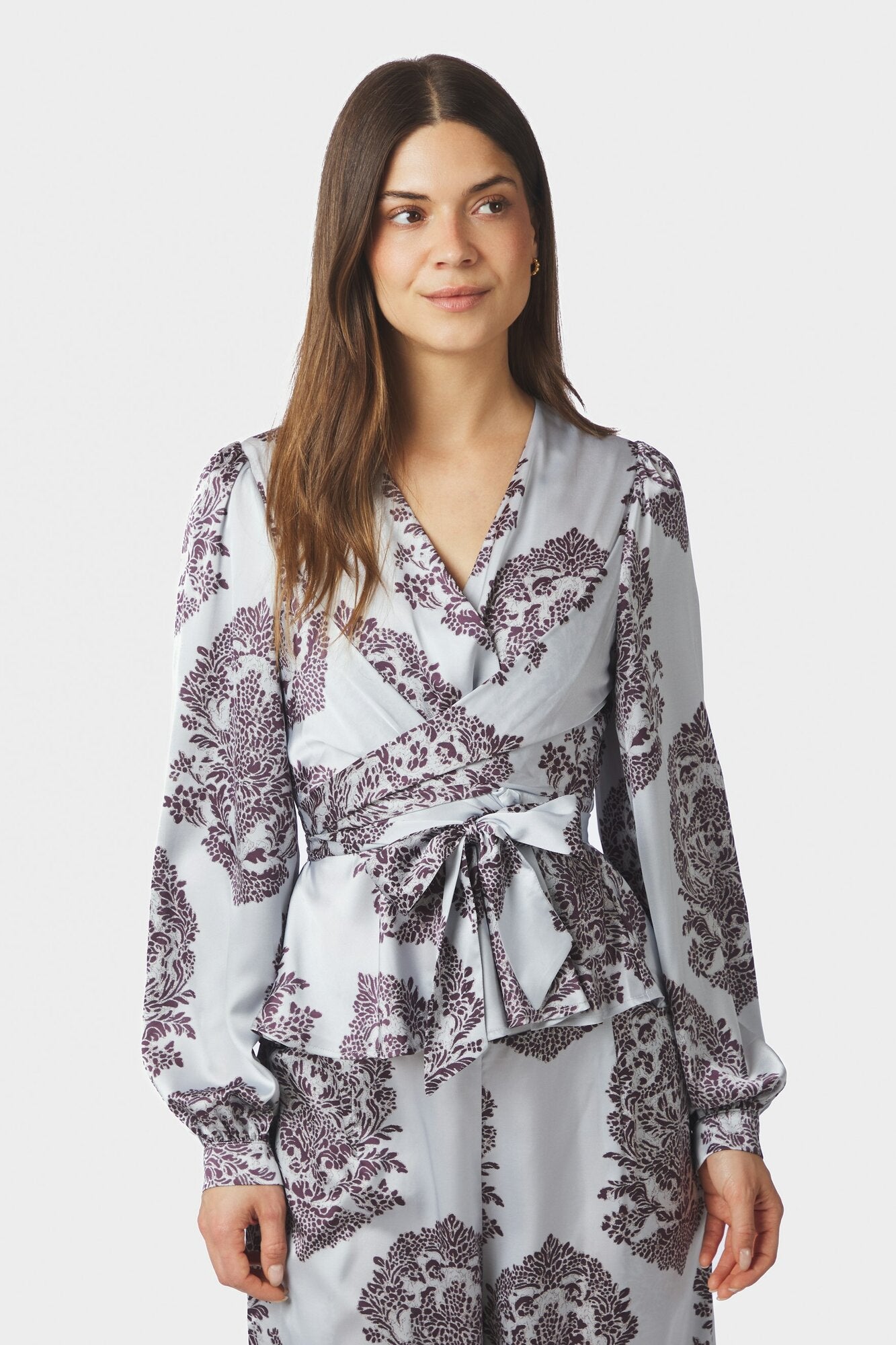 Rista Deco Drop bluse - Light Blue