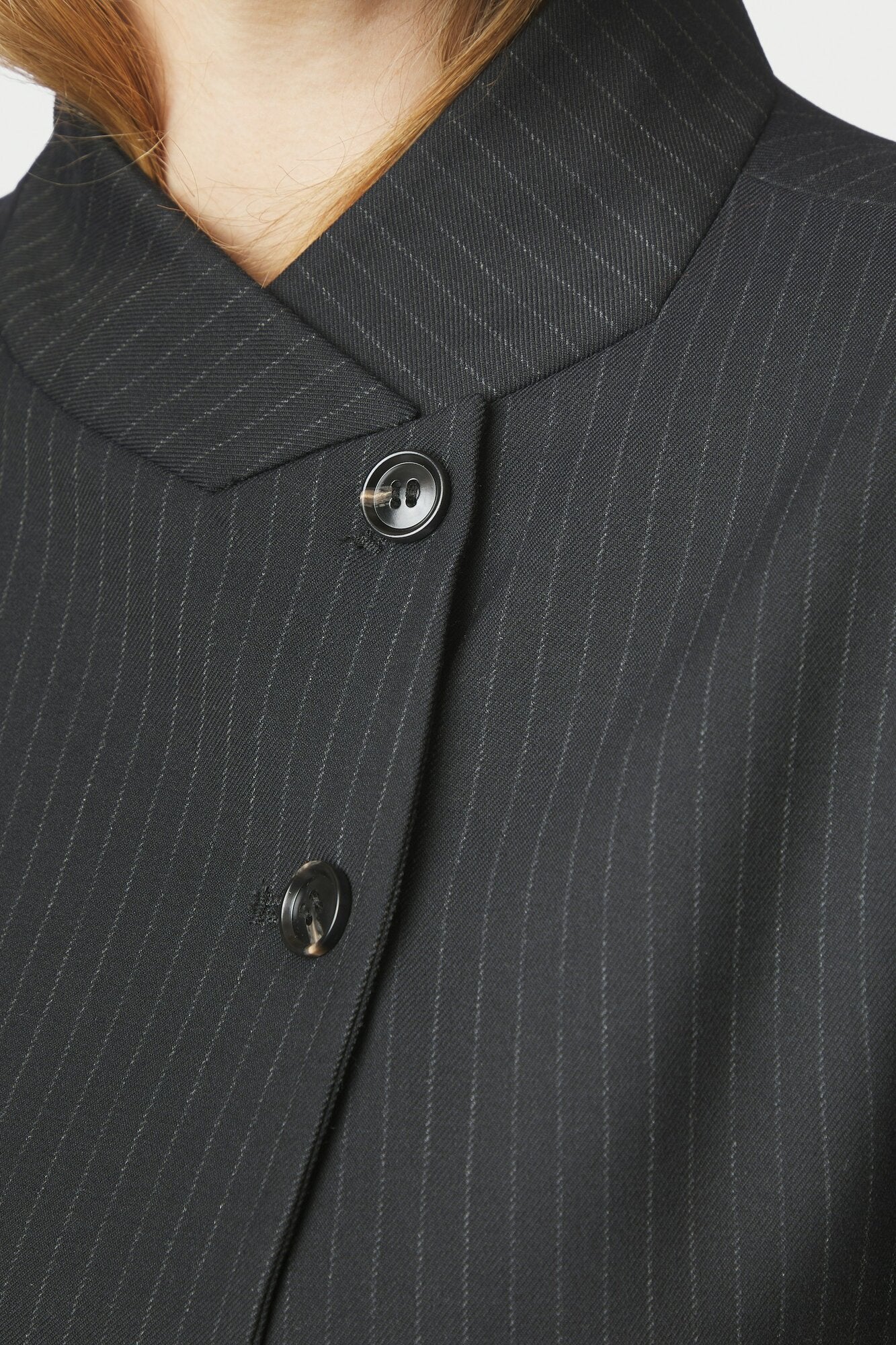 Tiria Slim Pinstripe blazer - Dark Navy