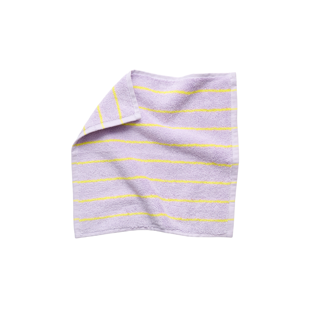Naram håndklæde - Lilac & Neon Yellow