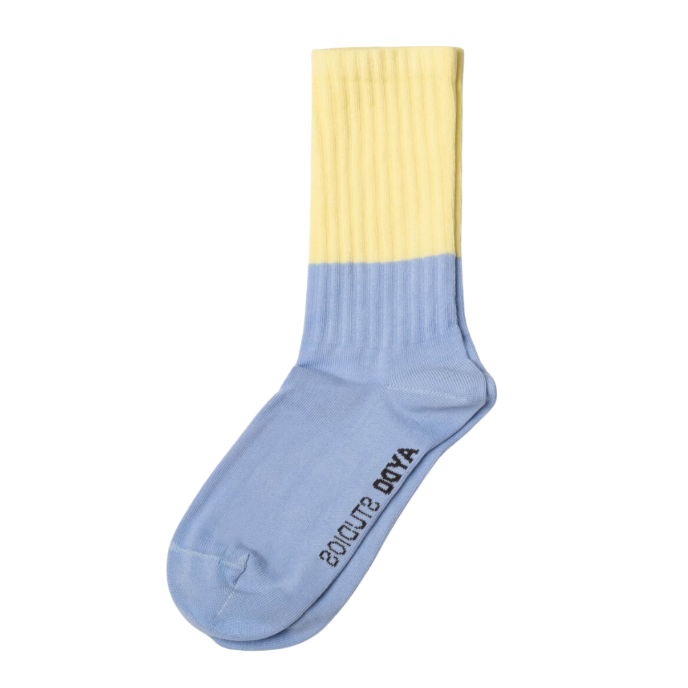 London strømper - Lemonade/Ocean Blue