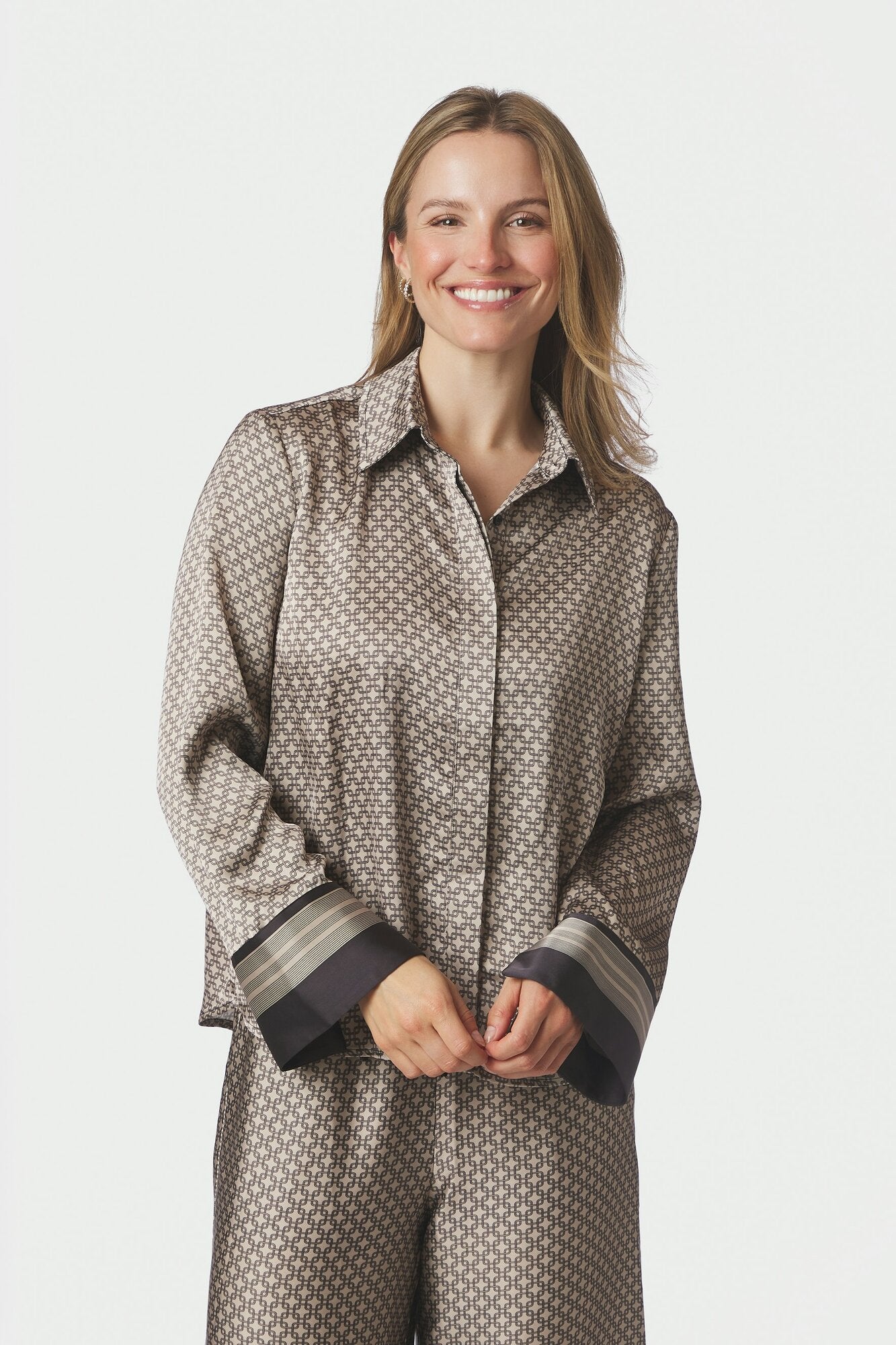 Mistan Pattern skjorte - beige