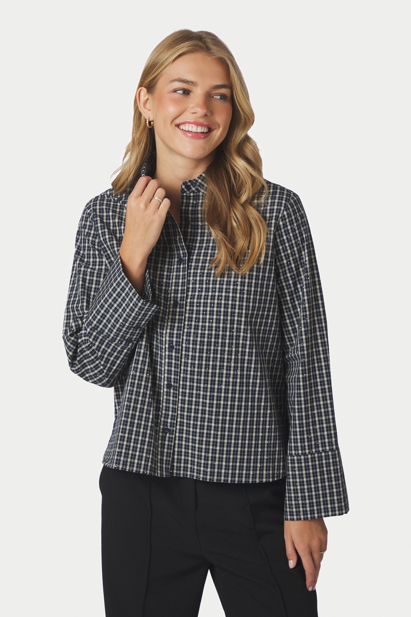 Drew Check Bedaz skjorte – Dark Blue