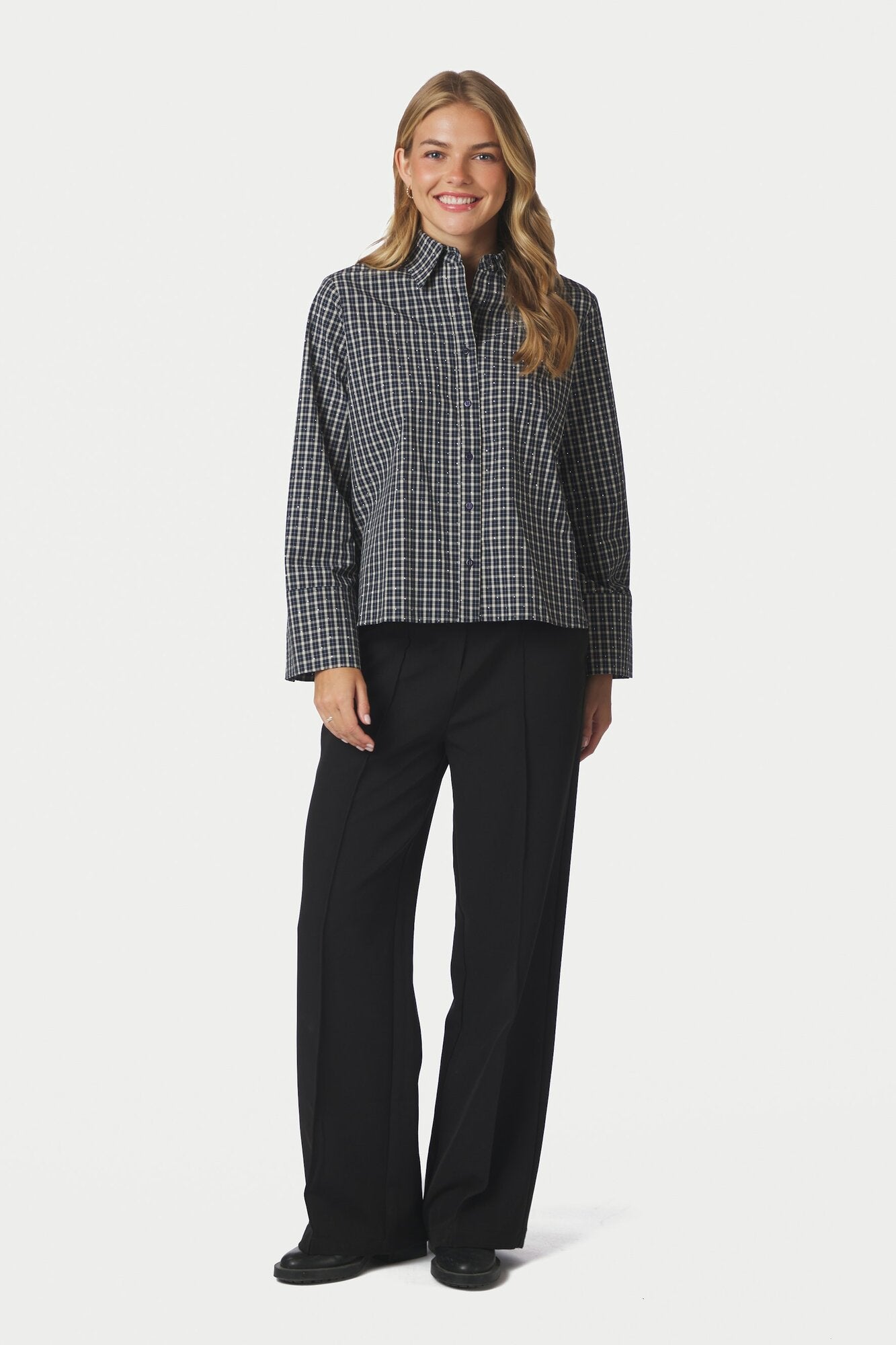 Drew Check Bedaz skjorte – Dark Blue