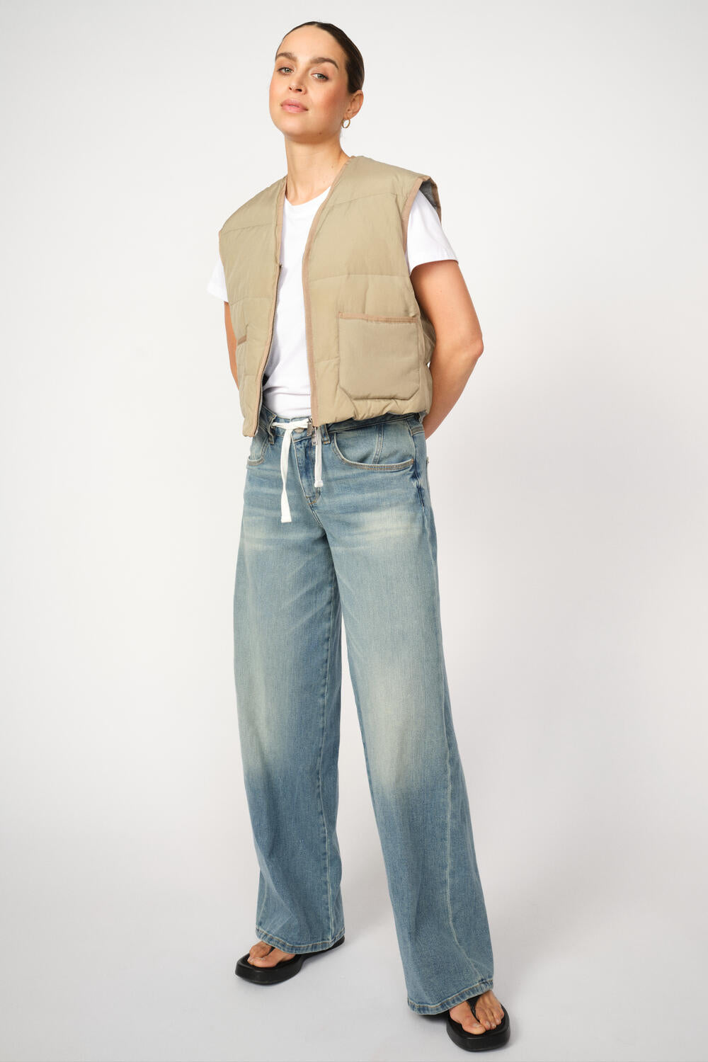 Milo String jeans - Mid Blue