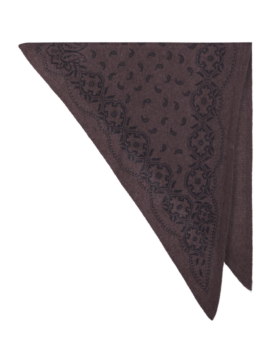 Milana Paisley tørklæde – Brown Melange