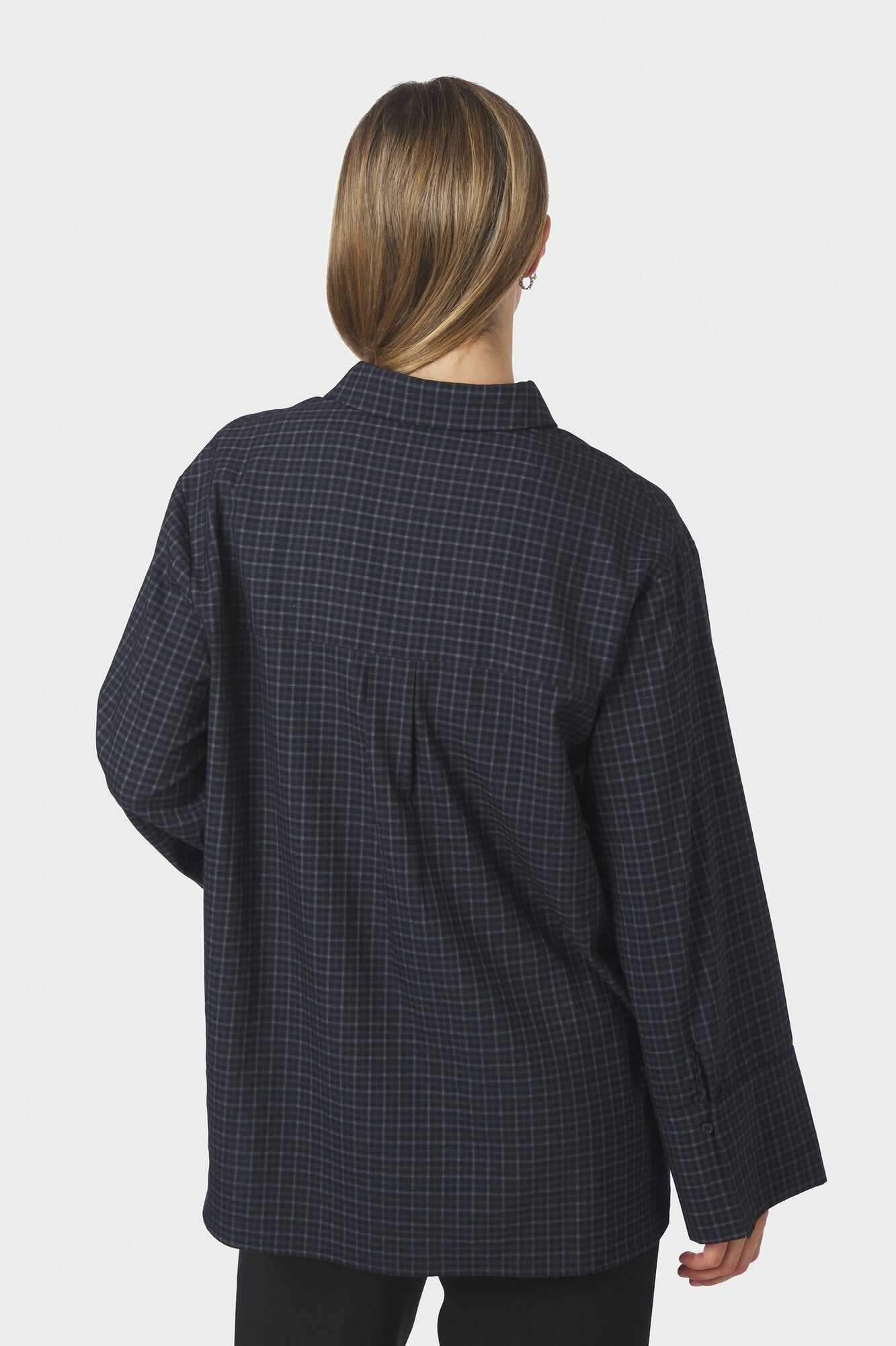 Dita Check skjorte – Dark Blue