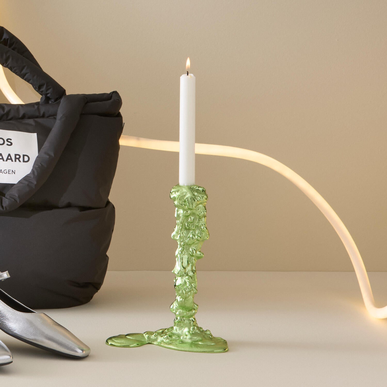 Drip lysestage, L - grøn