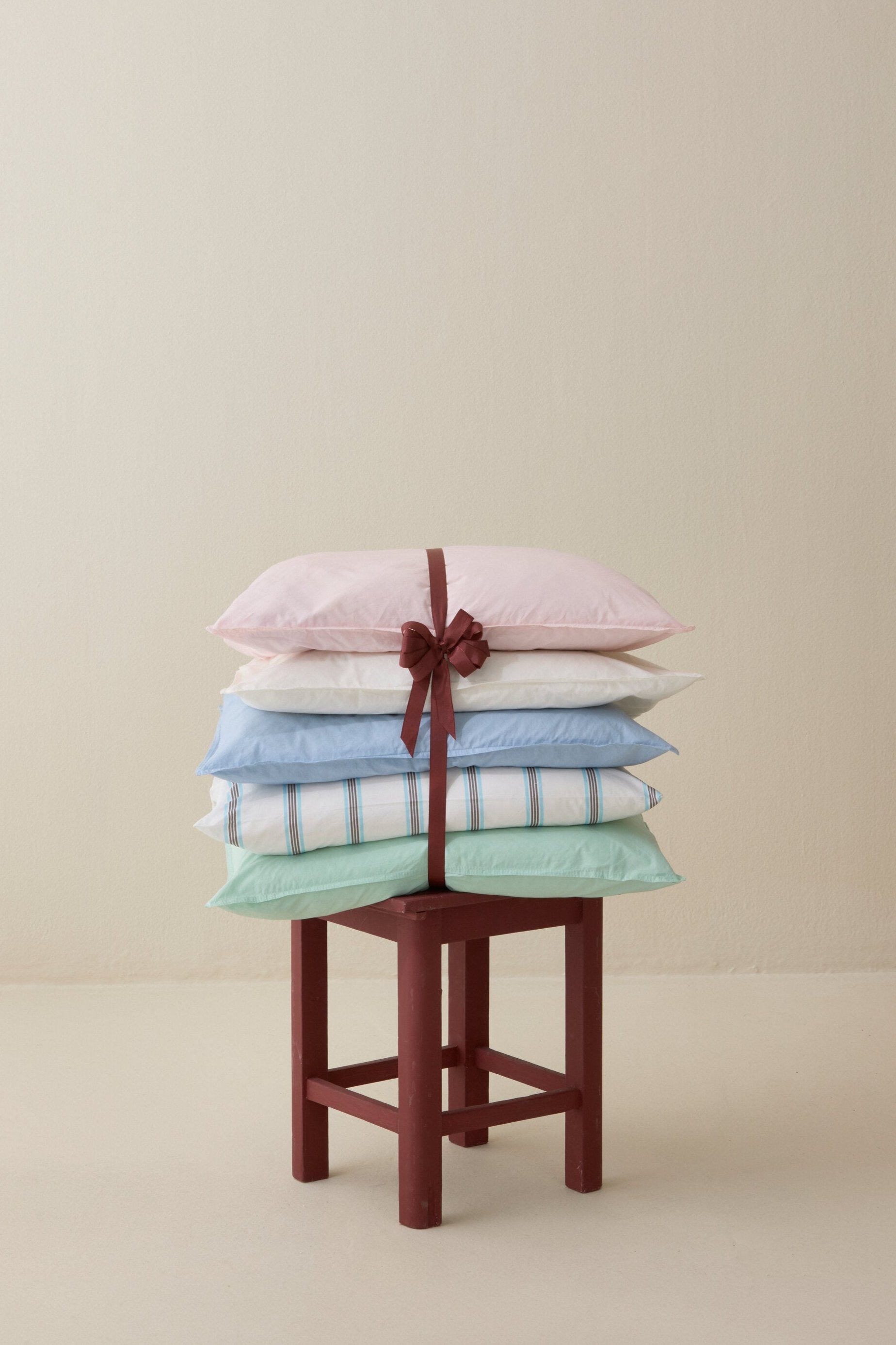 Pin Stripe Double sengesæt - blå/grå