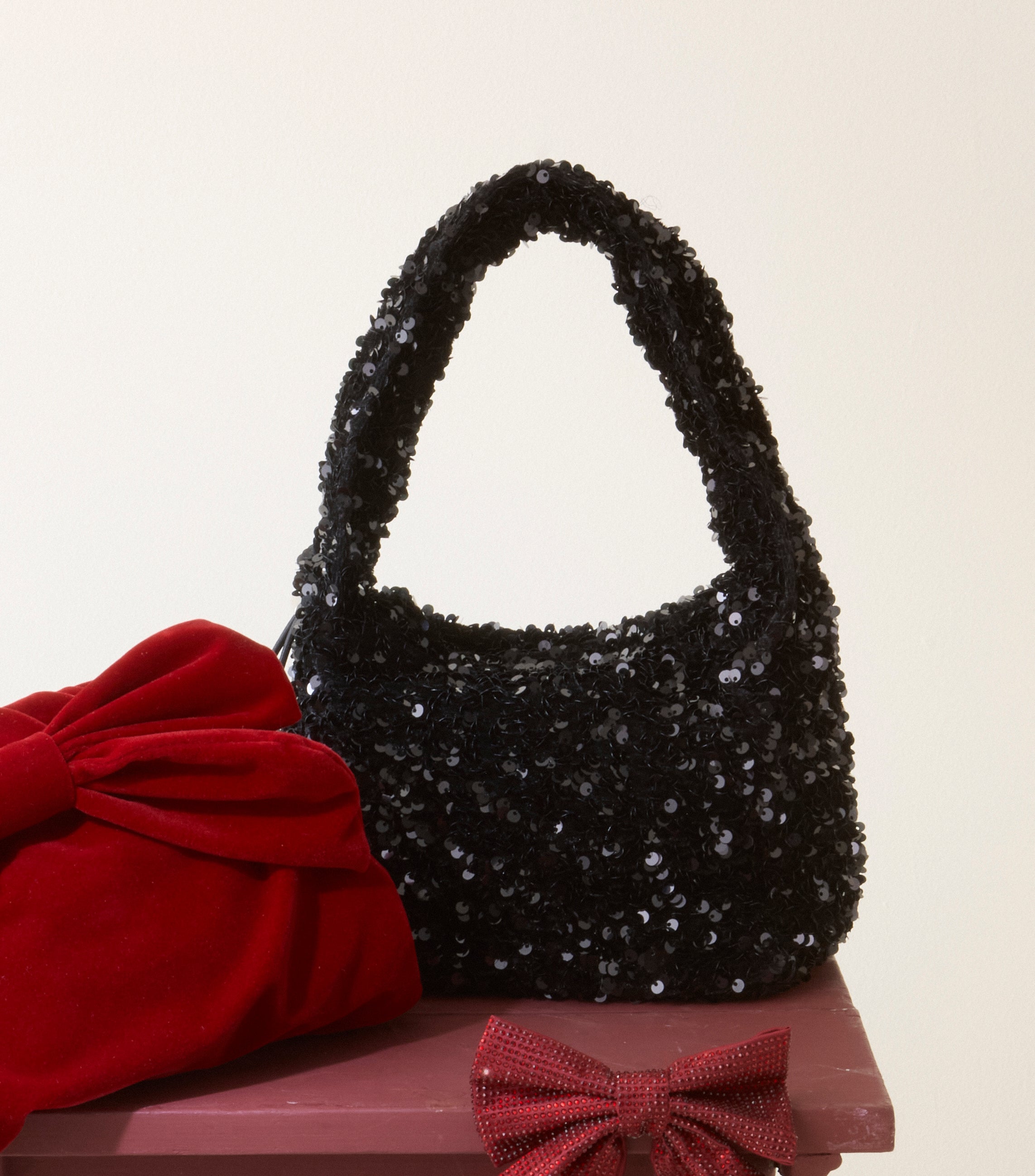 Anne Sequins håndtaske - sort