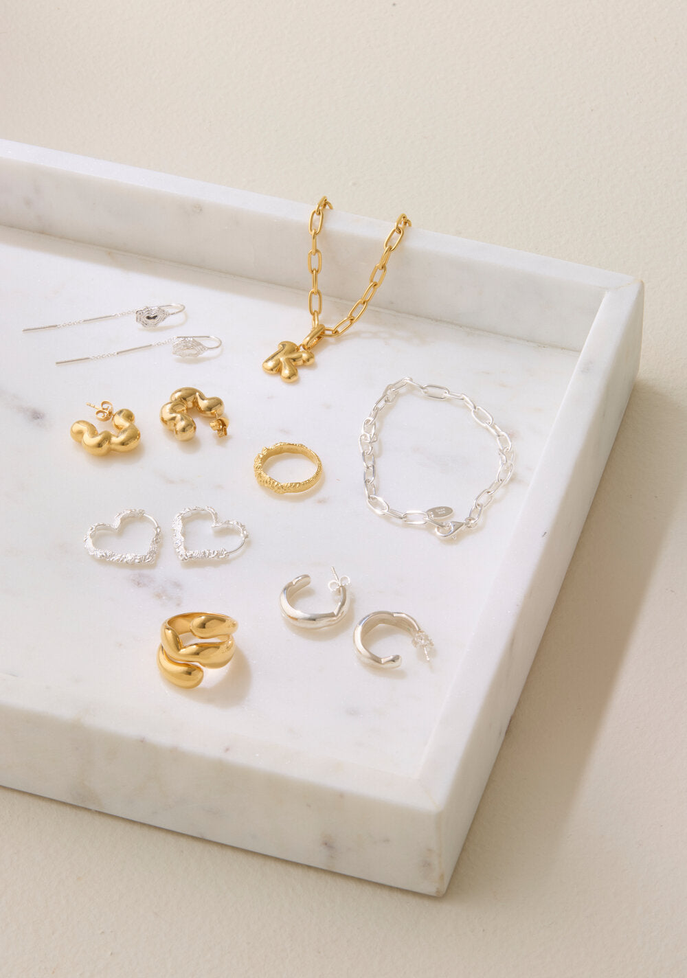 Marmor bakke, hvid - 40x22 cm.