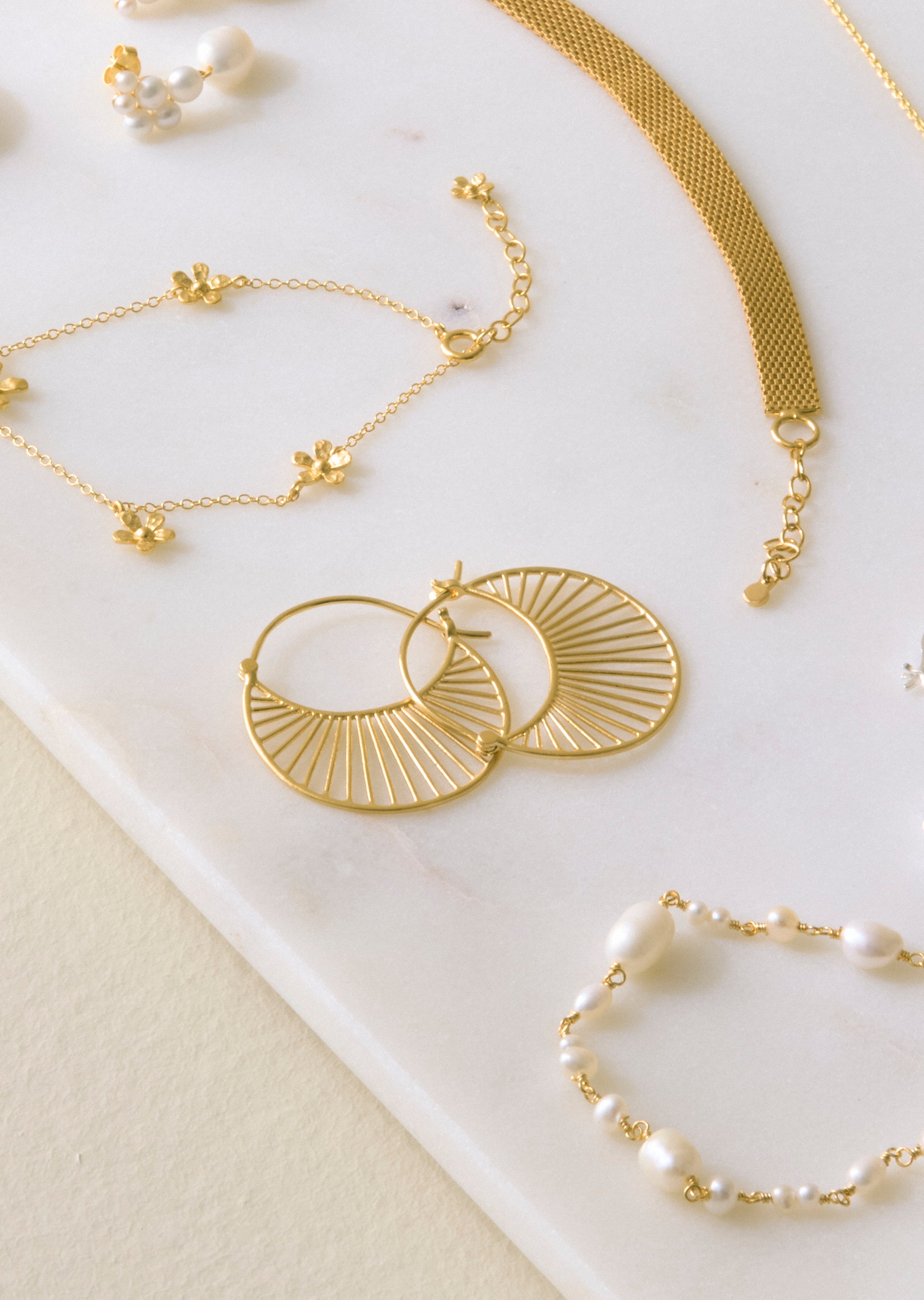 Daylight øreringe - Forgyldt