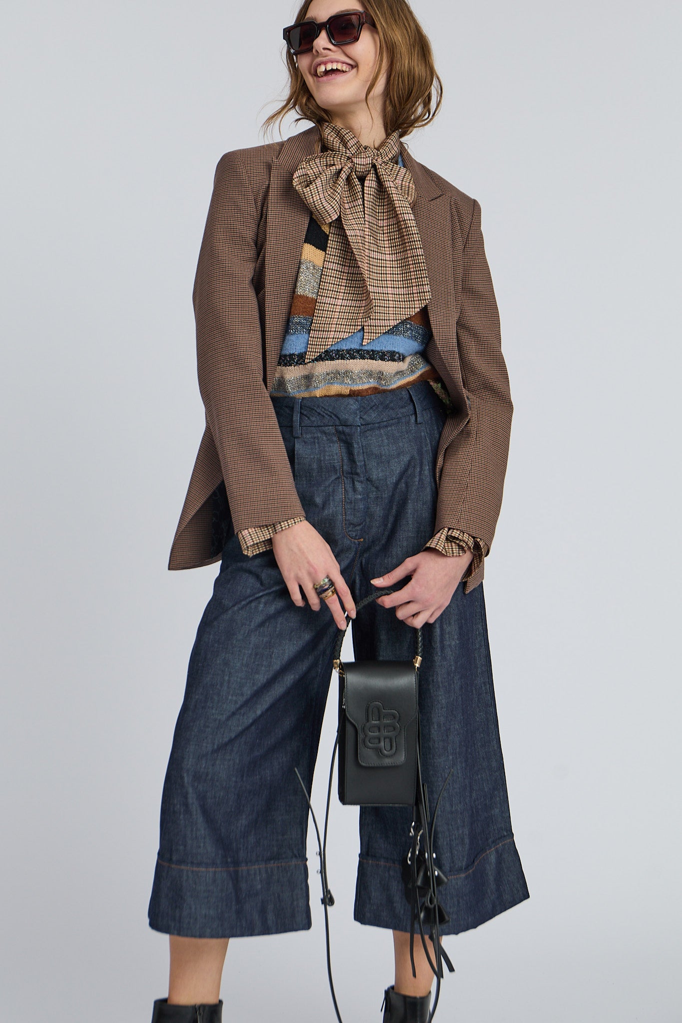 Lavilla lædertaske  - sort