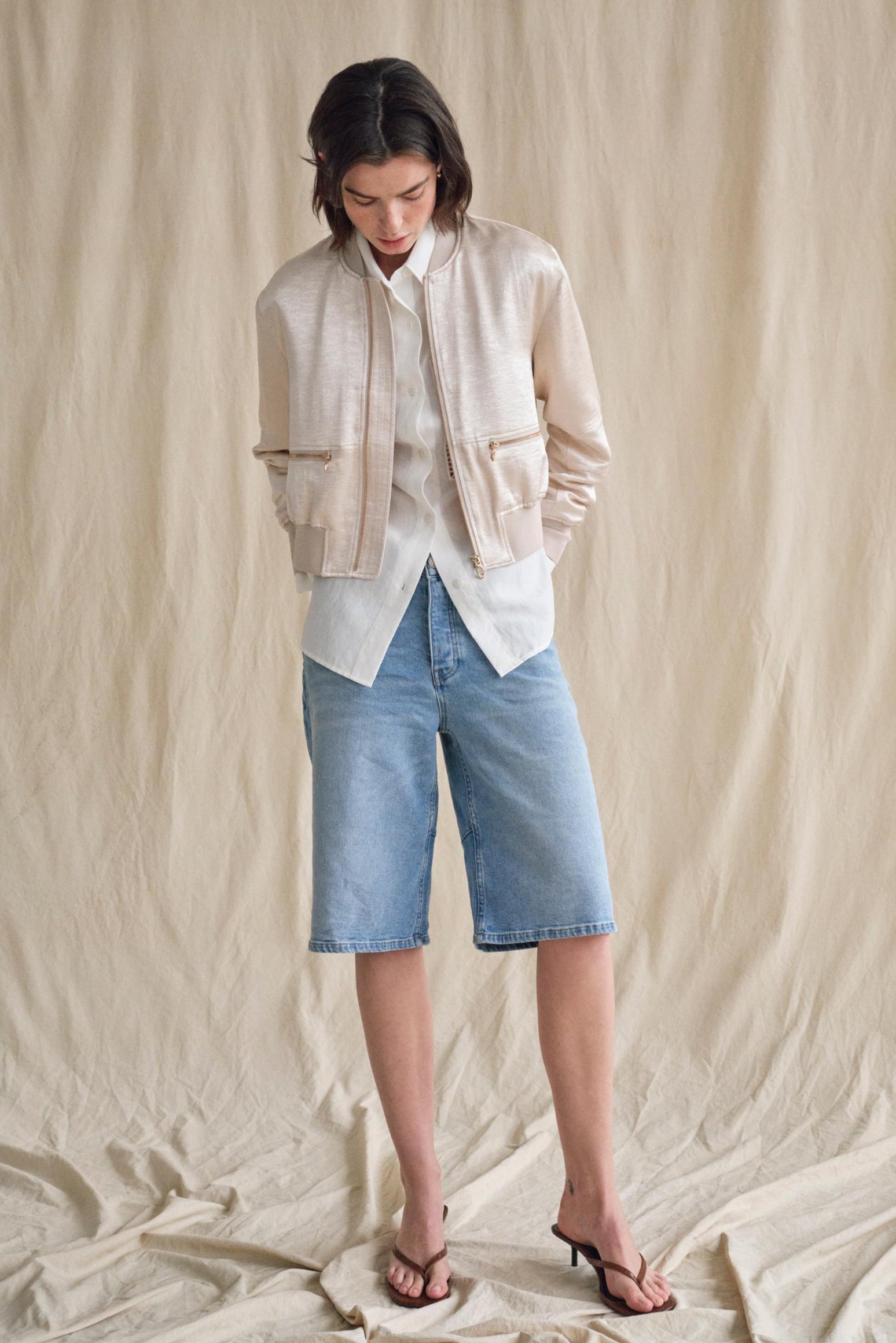 Mathilde Denim Shorts - Light Blue