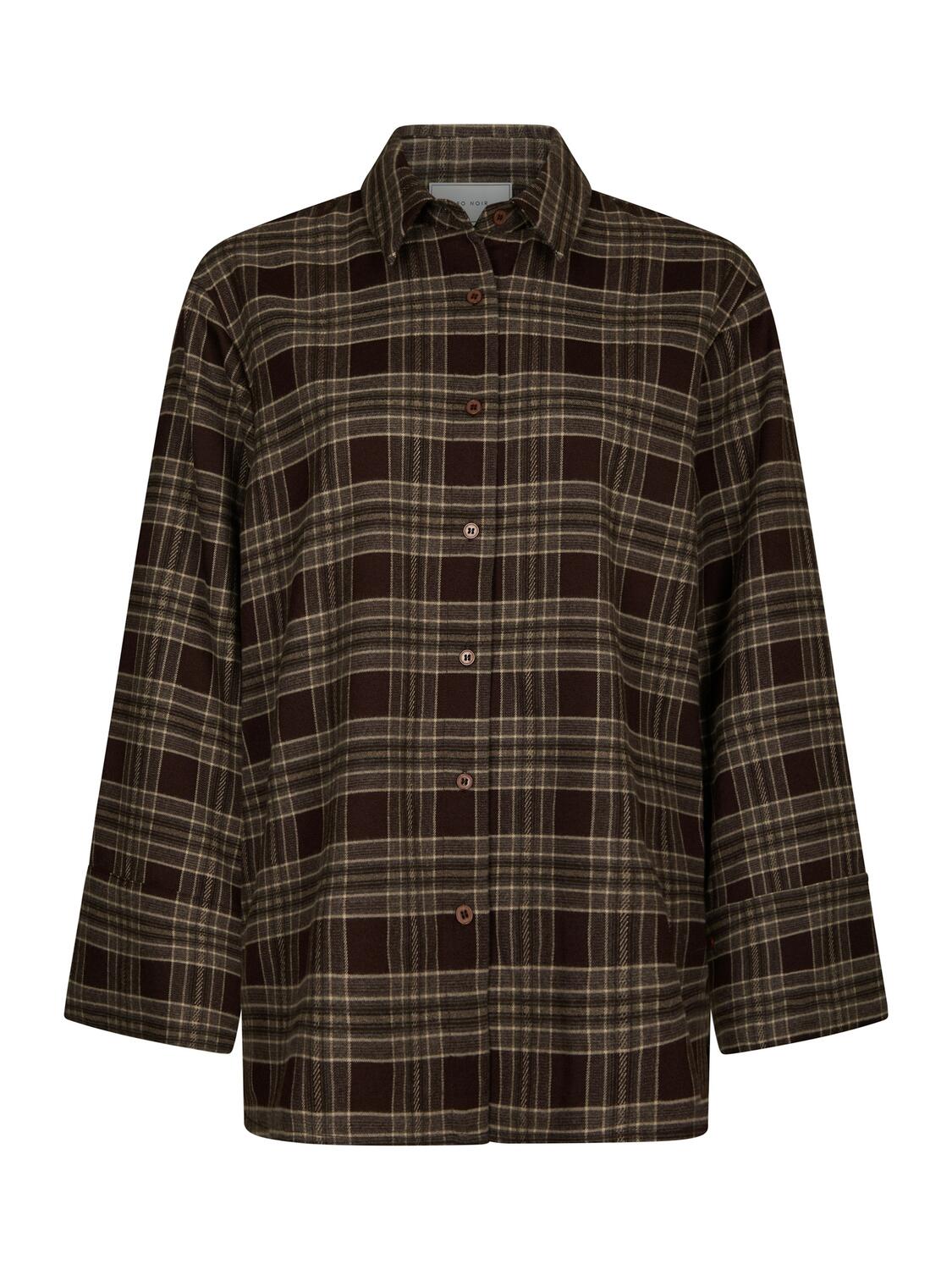 Dita Flannel Check skjorte – Brown