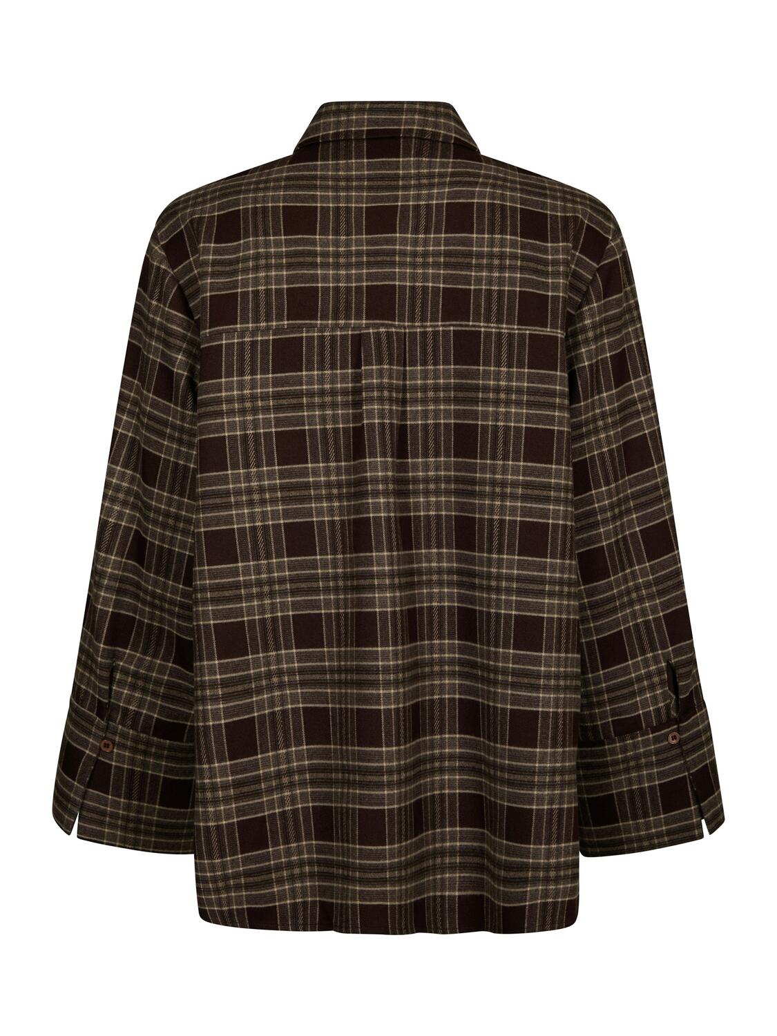 Dita Flannel Check skjorte – Brown