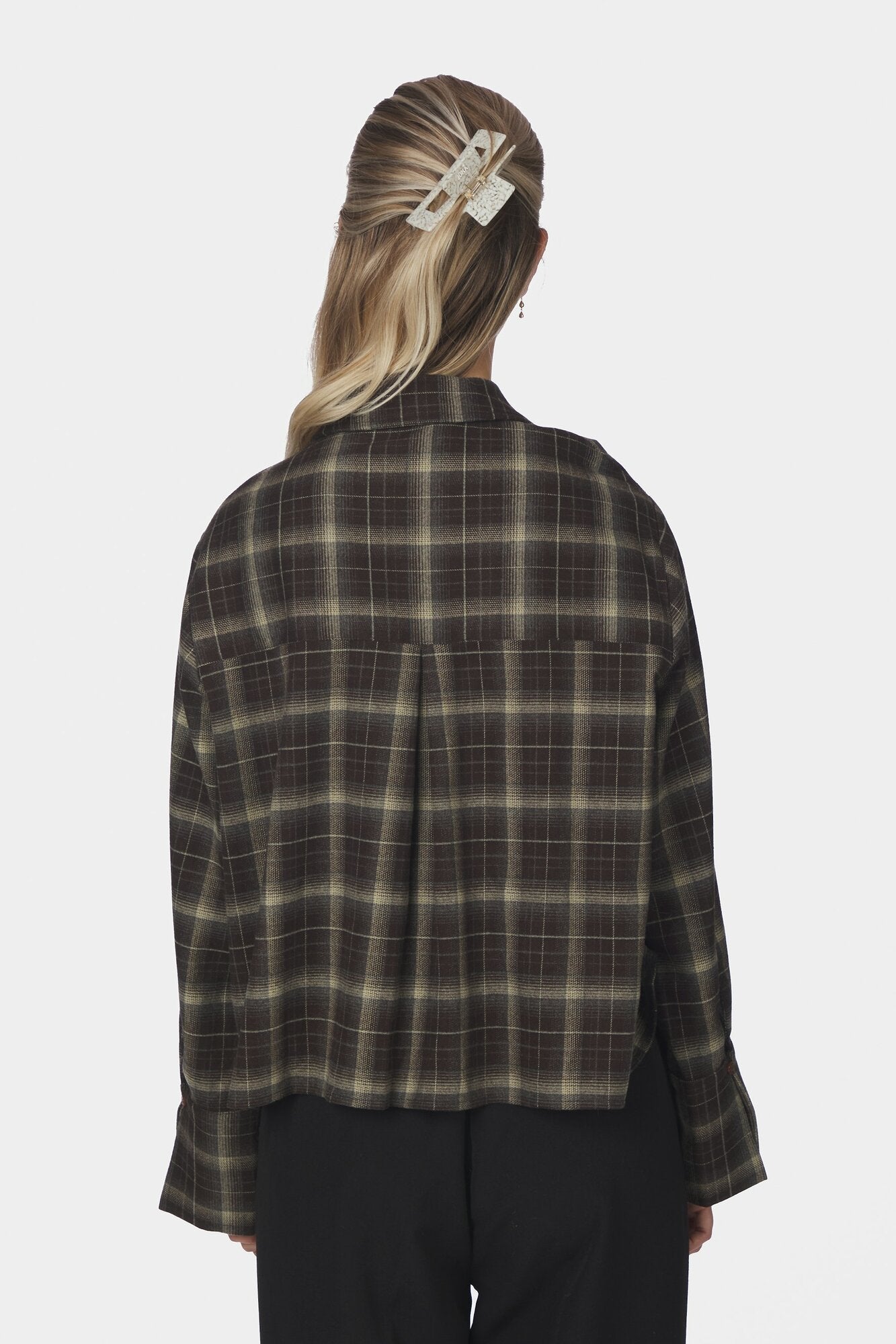 Jaylin Flannel Check skjorte – Dark Brown