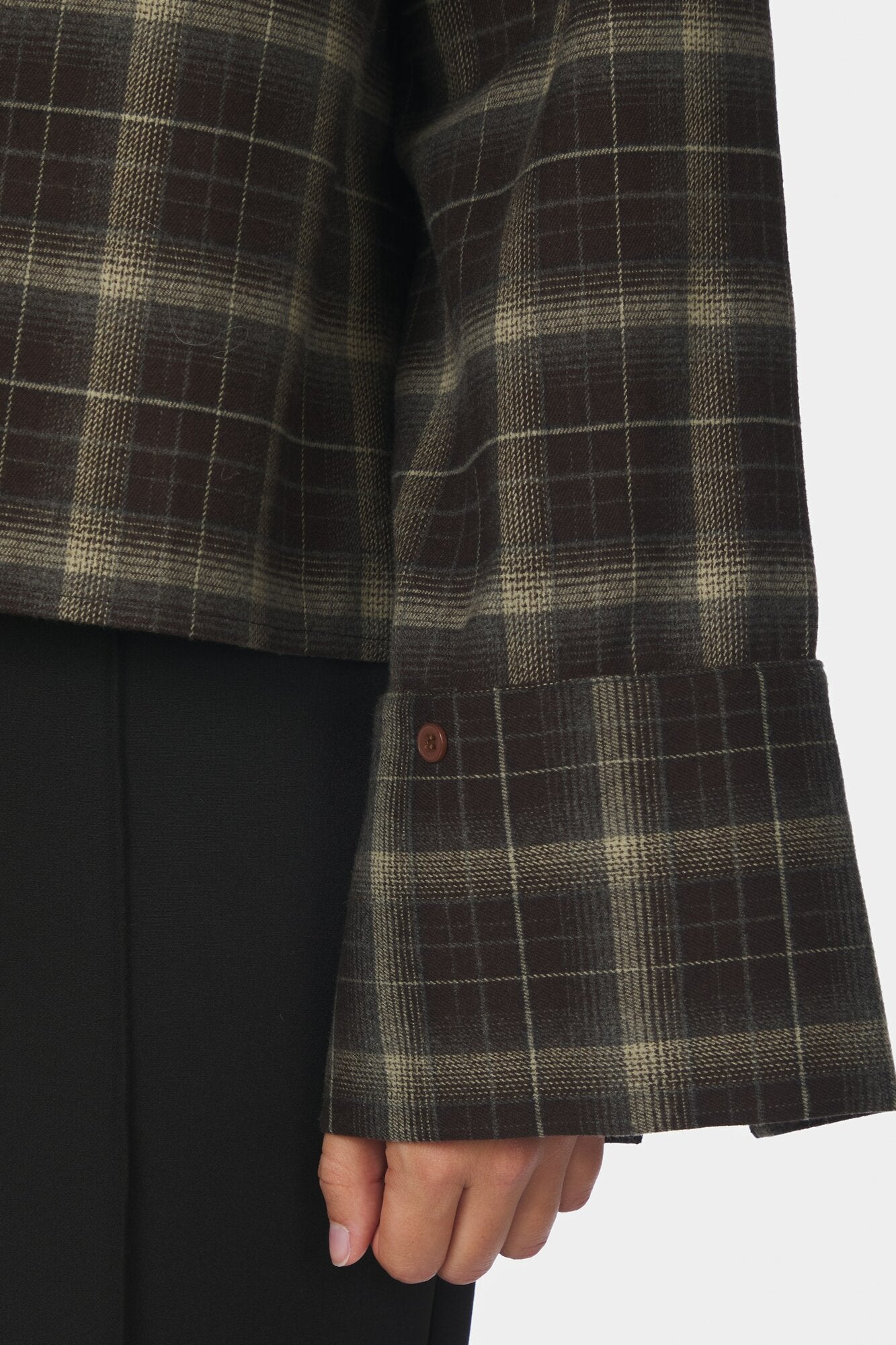 Jaylin Flannel Check skjorte – Dark Brown