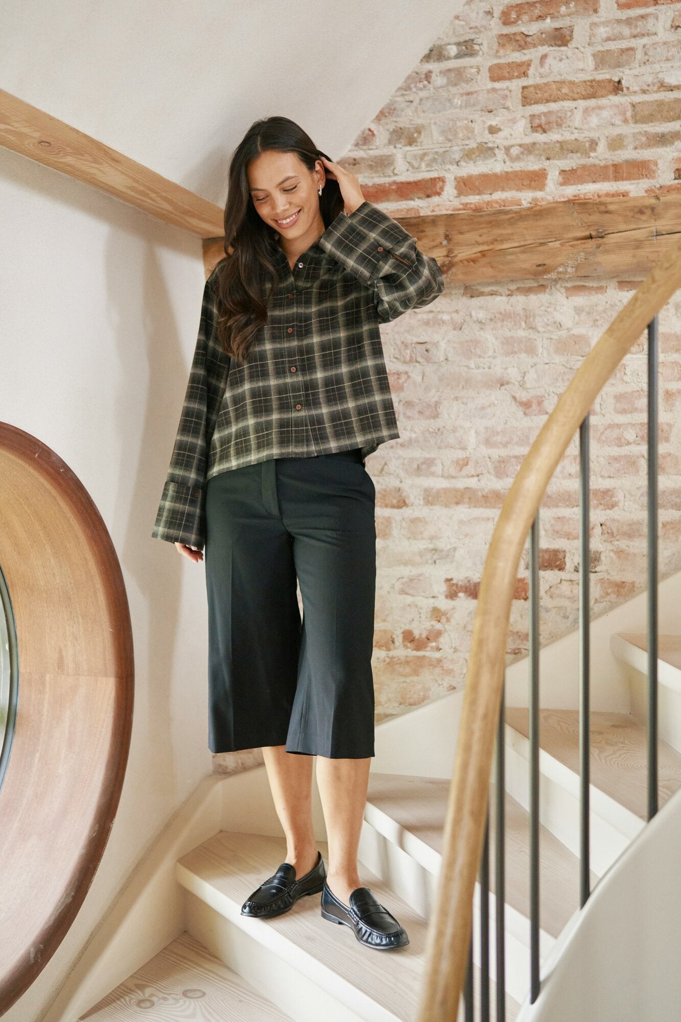 Jaylin Flannel Check skjorte – Dark Brown
