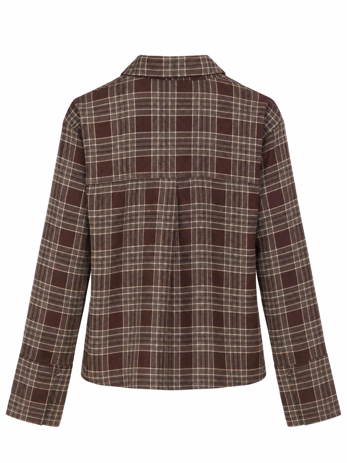 Elma Flannel Check skjorte – Brown