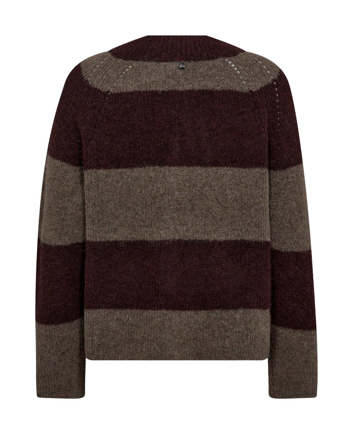 Taci Stripe V-Neck strik - Fudge