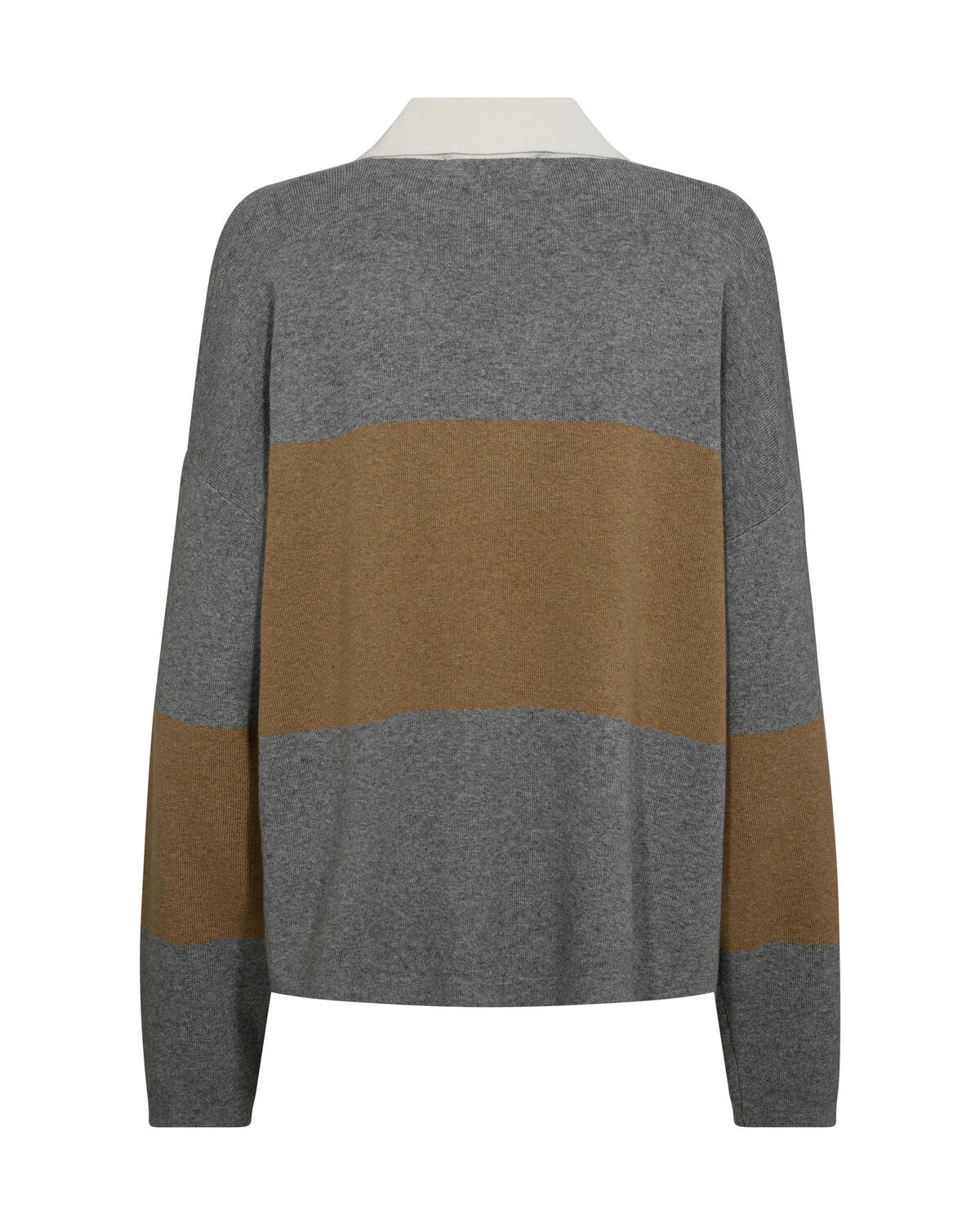 Wylie Tani Bold Stripe Knit polotrøje - True Camel