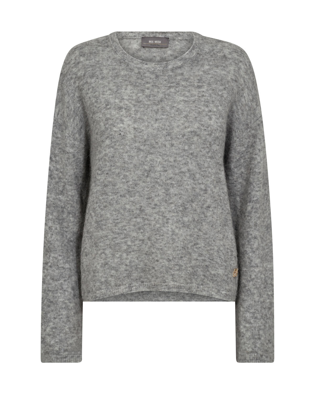 Mape O-Neck striktrøje - Grey Melange