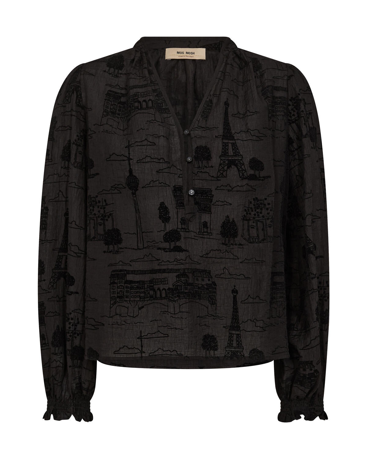 Tazzin Tale Light bluse - sort