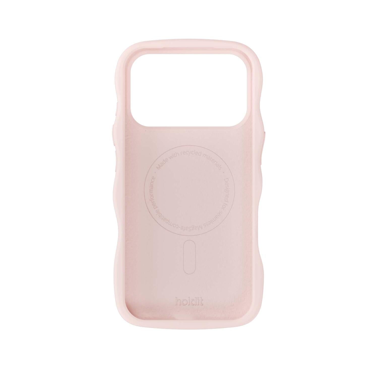 Wavy Silicone MagSafe iPhone cover – Ballerina Pink