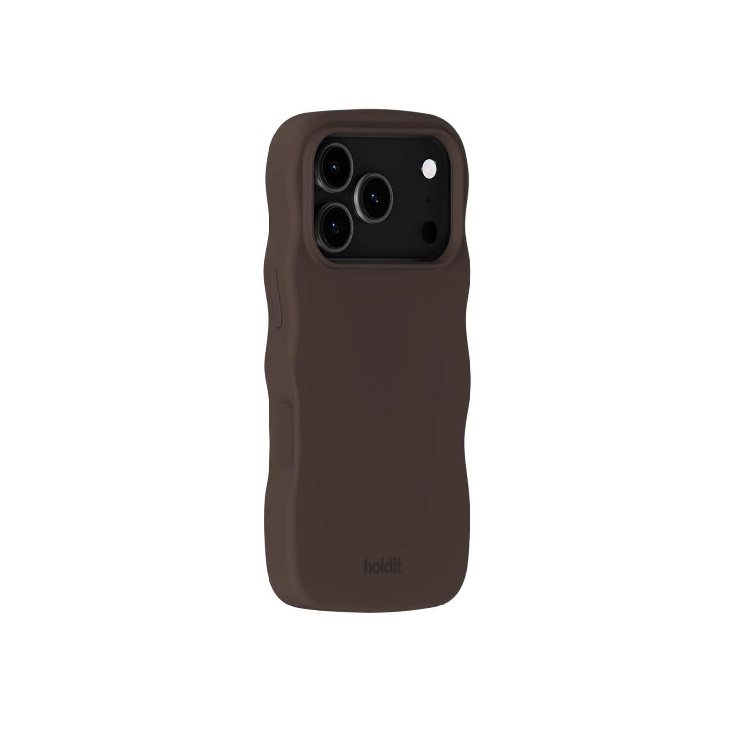 Wavy Silicone Magsafe iPhone cover – Chocolate