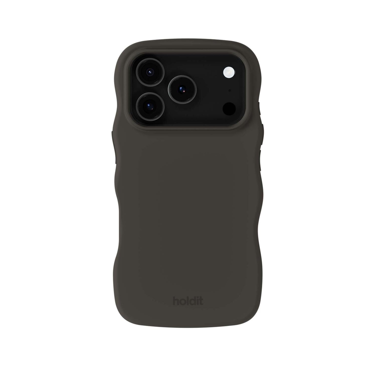 Wavy Silicone MagSafe iPhone cover – Charcoal